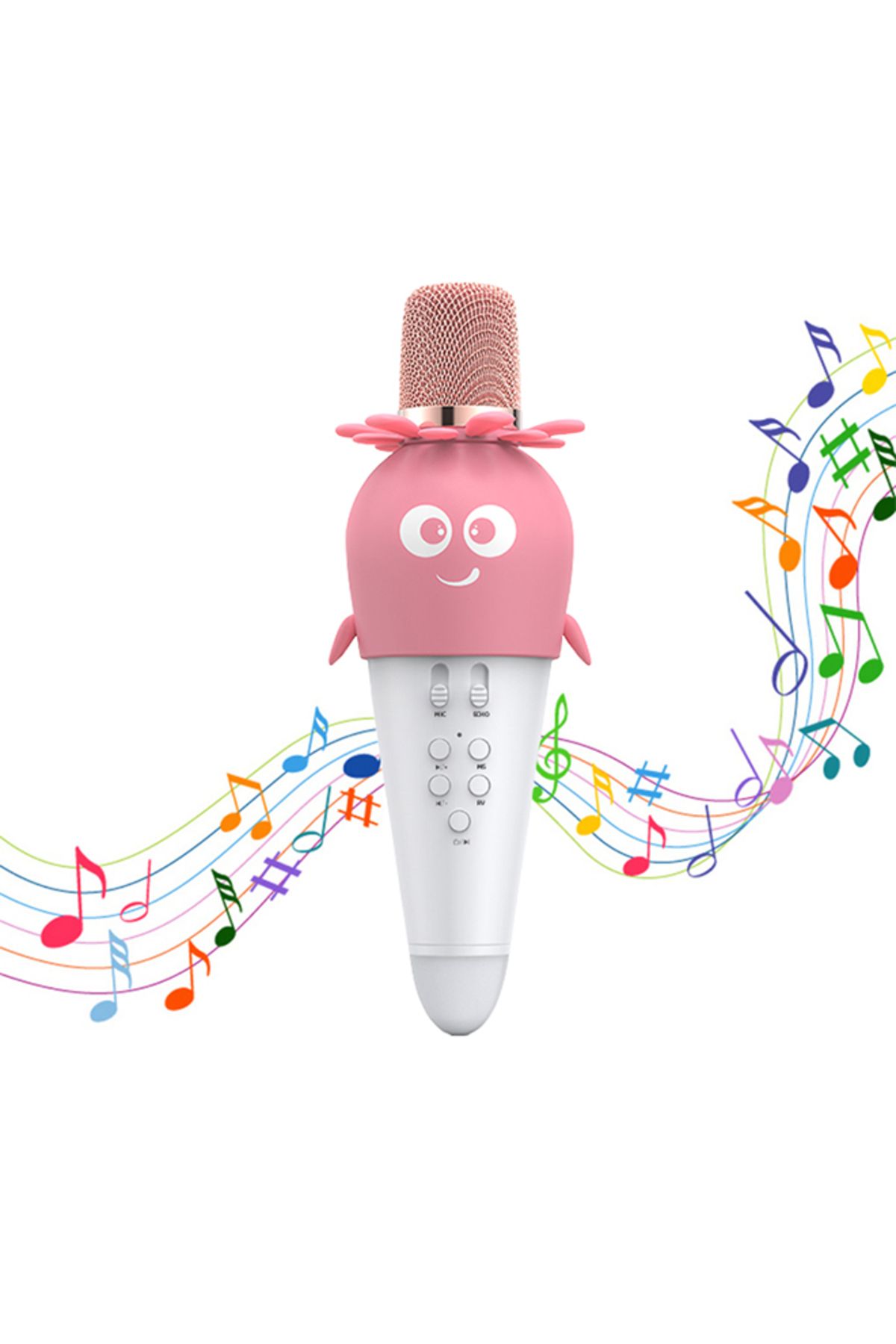 FlashHawk-Multifunction Portable 2-in-1 Bluetooth Karaoke Microphone, 4D Stereo Speaker, 1800mAh, K5 1