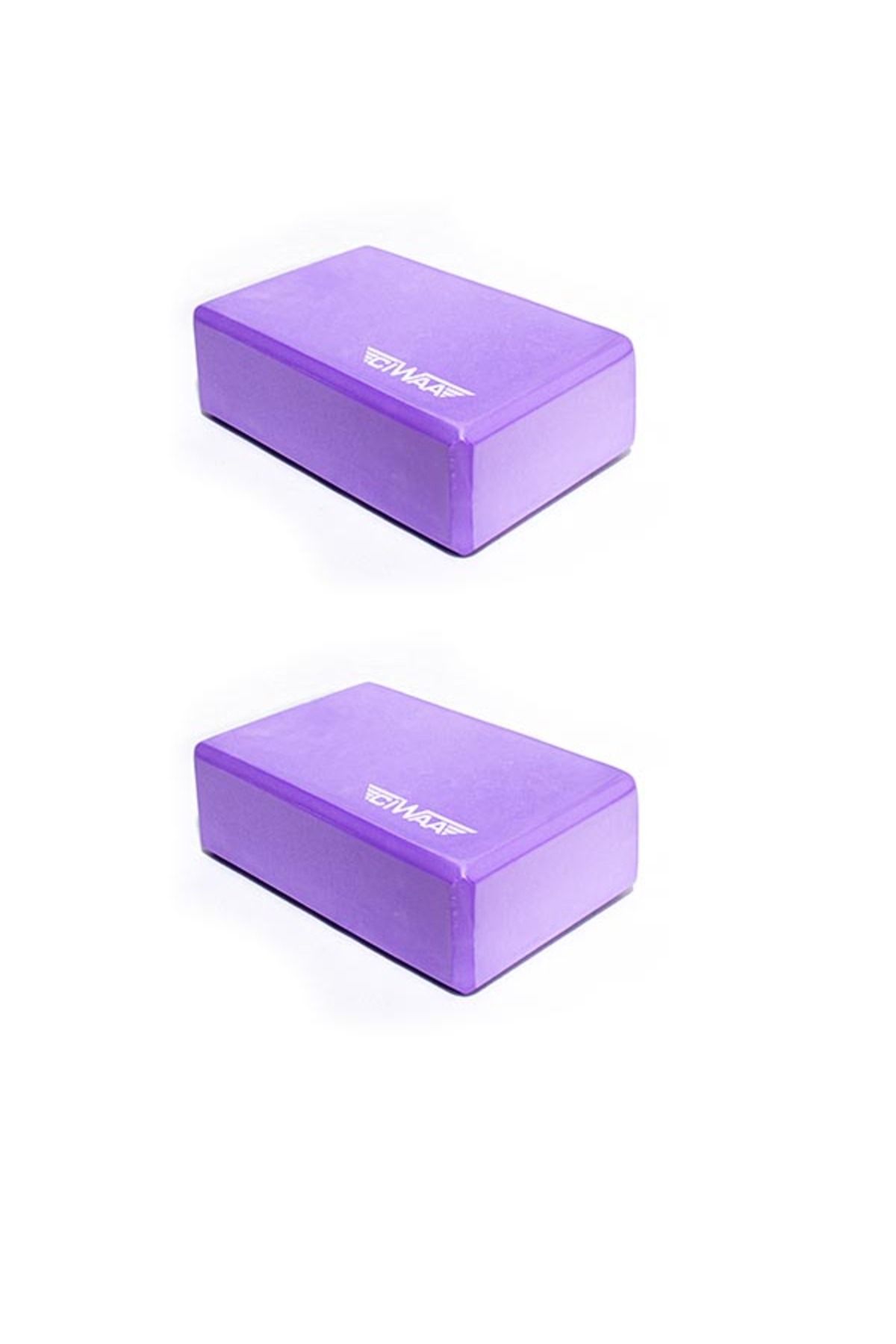 CIWAA Çiftli Yoga Blok - 2 Adet Yoga Block - Eva Yoga Bloğu Seti Mor