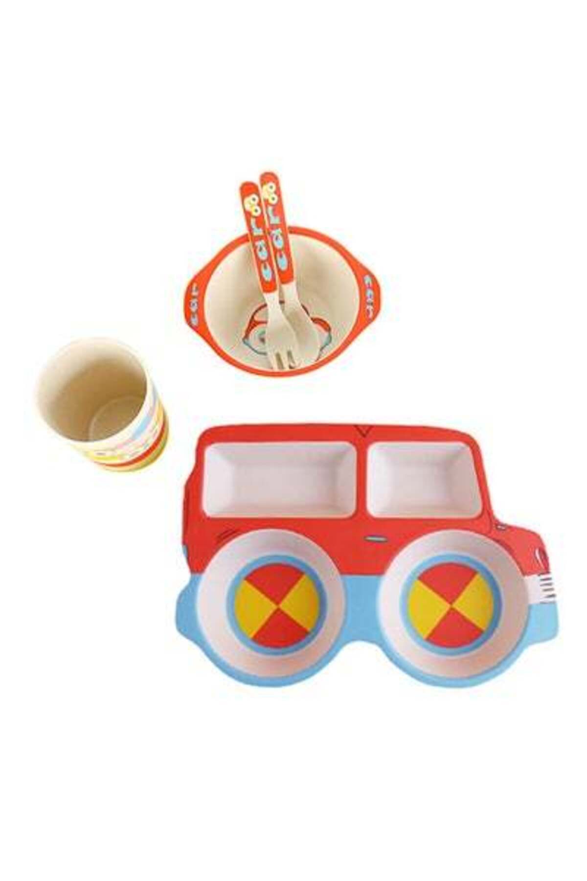 HALAMODO-5-Piece Car Shaped Dinnerware Set 3