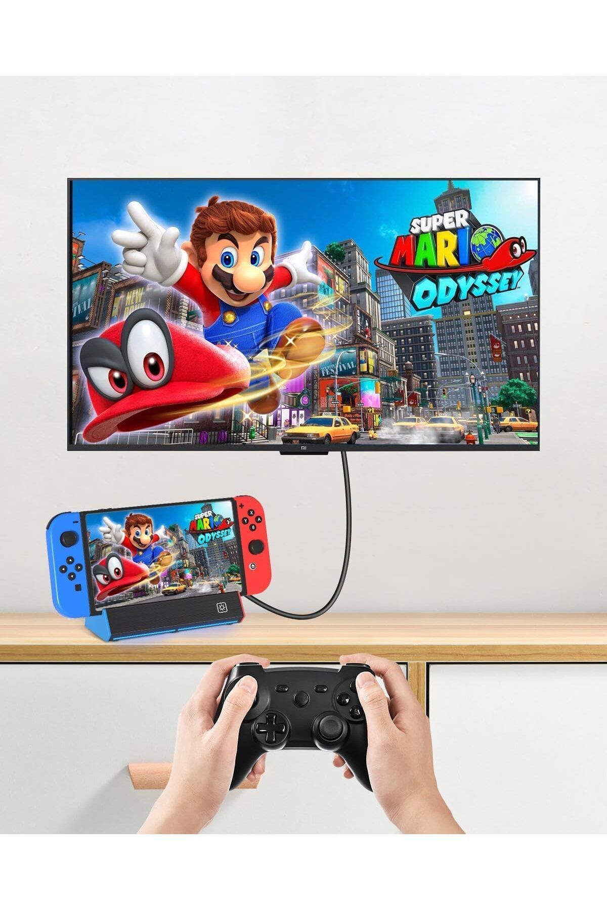 COOYA-محطة إرساء تلفزيونية لمفتاح/مفتاح OLED، بديلة لمحطة إرساء Switch الرسمية، منفذ إيثرنت بسرعة 1000 ميجابت في الثانية 7