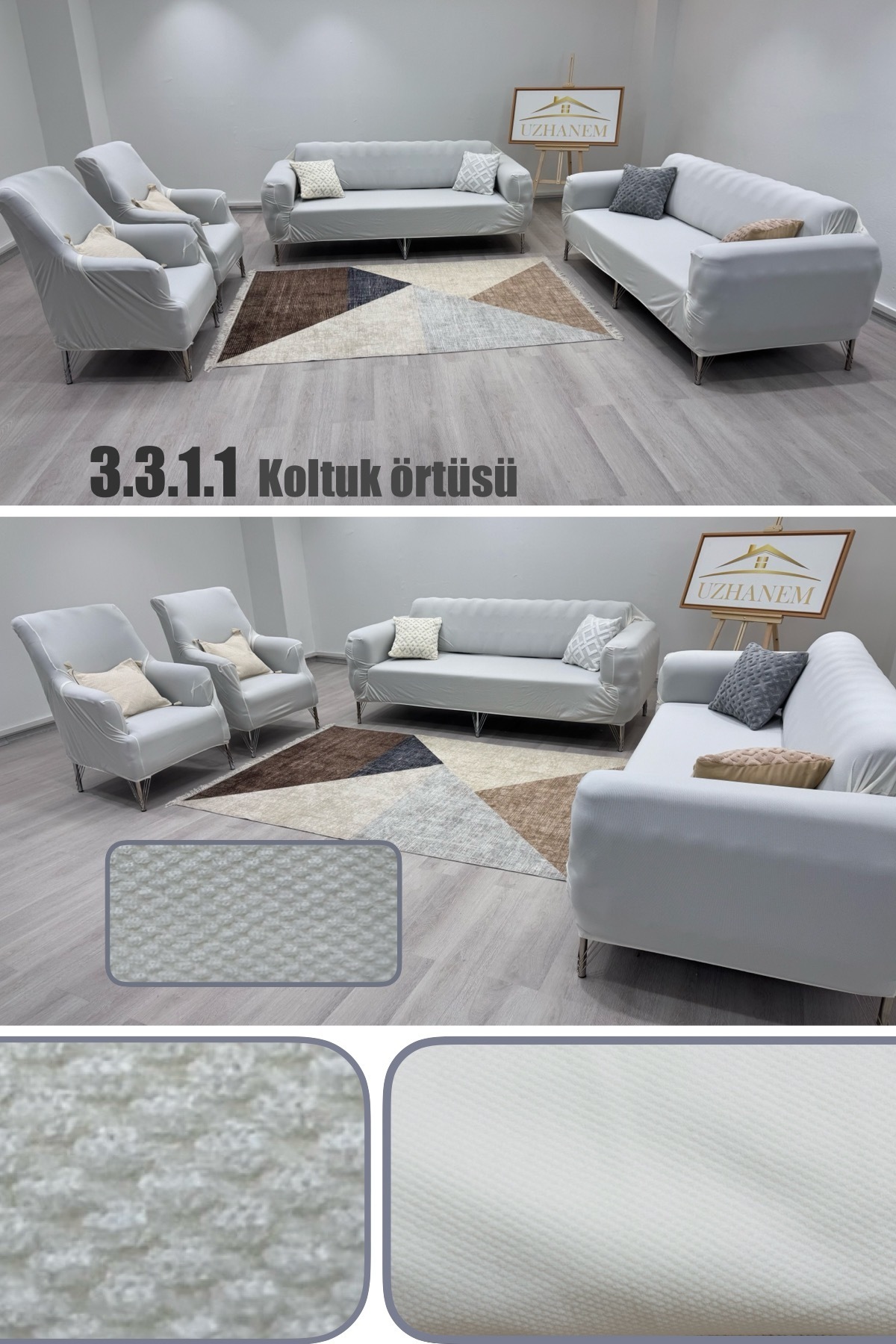 uzhanem-Husa scaunului, 3.3.1.1 Set huse pentru scaune cu model fagure 1