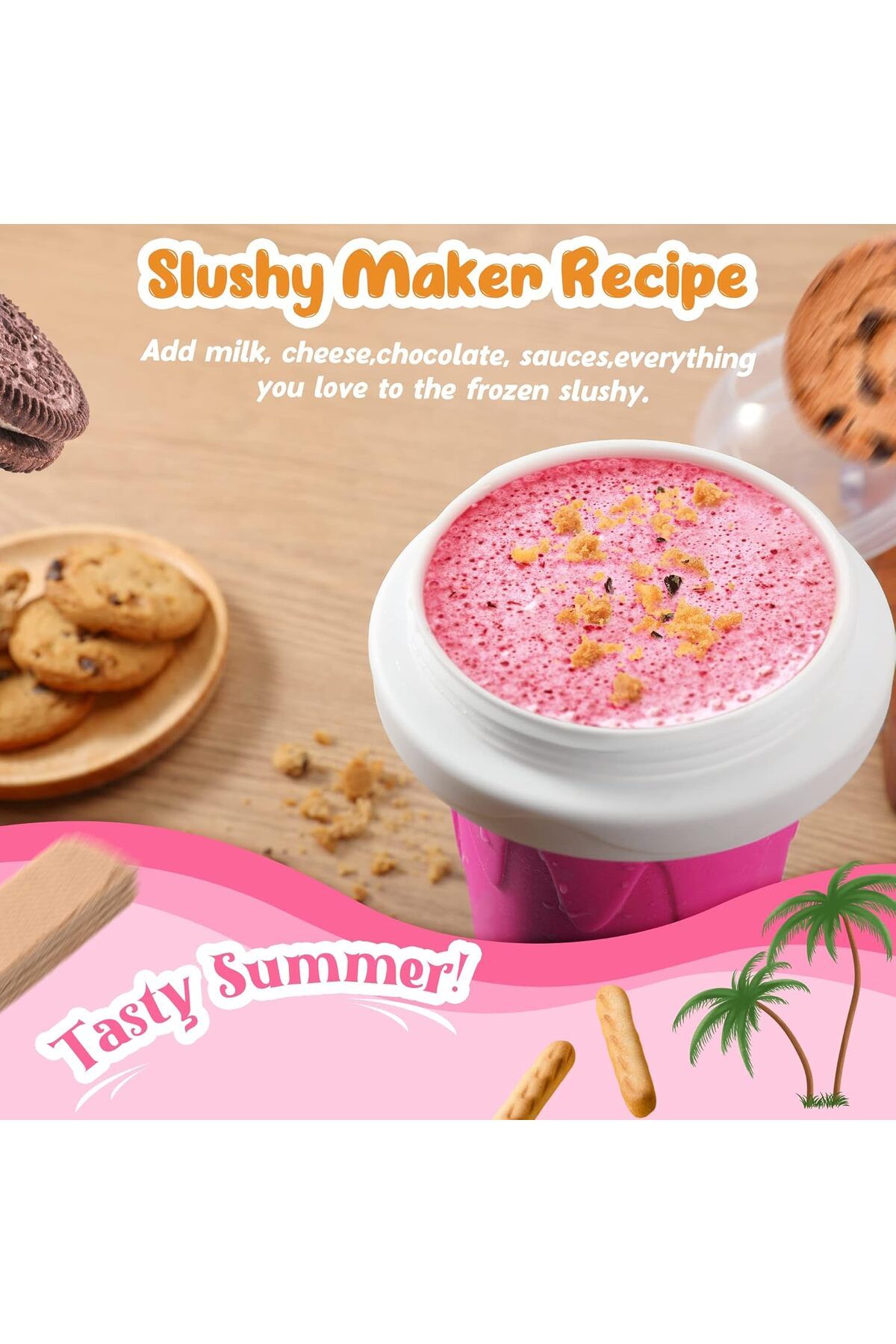 AWH-Slushy Cup Frozen Magic Slushie Maker – Fun Squeeze Gadget for All Ages Assorted Colors 4