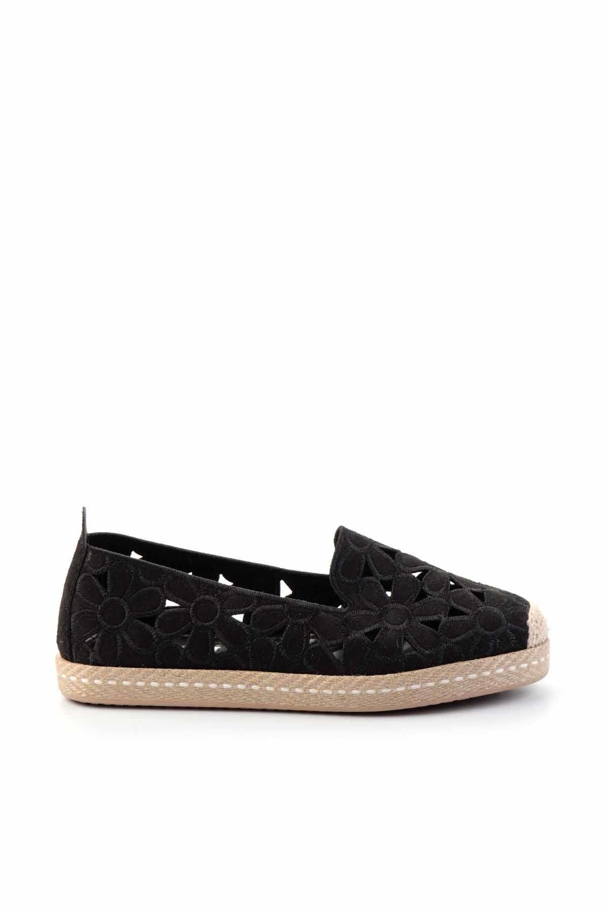 Bambi Czarne Zamszowe Espadryle Damskie 02 Kobieta - 36