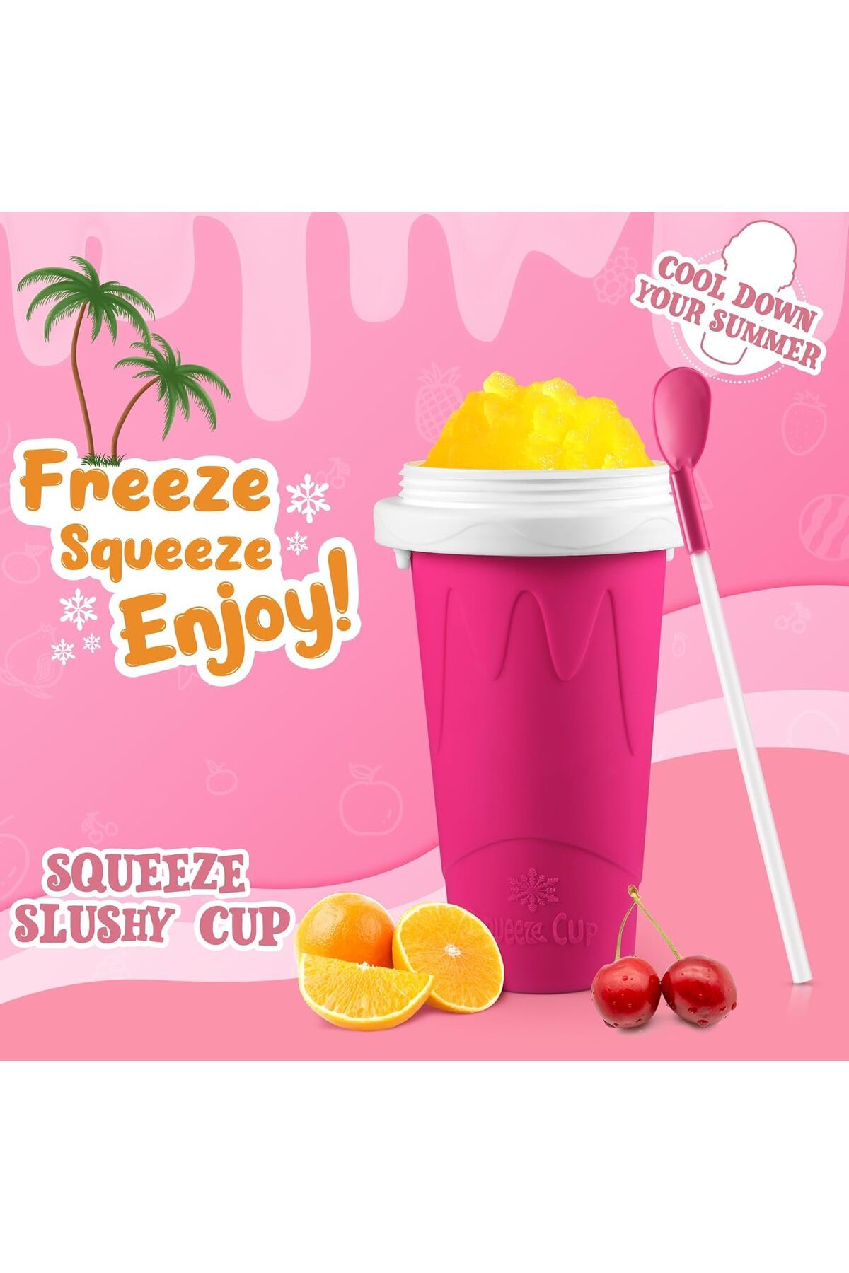 AWH-Slushy Cup Frozen Magic Slushie Maker – Fun Squeeze Gadget for All Ages Assorted Colors 2