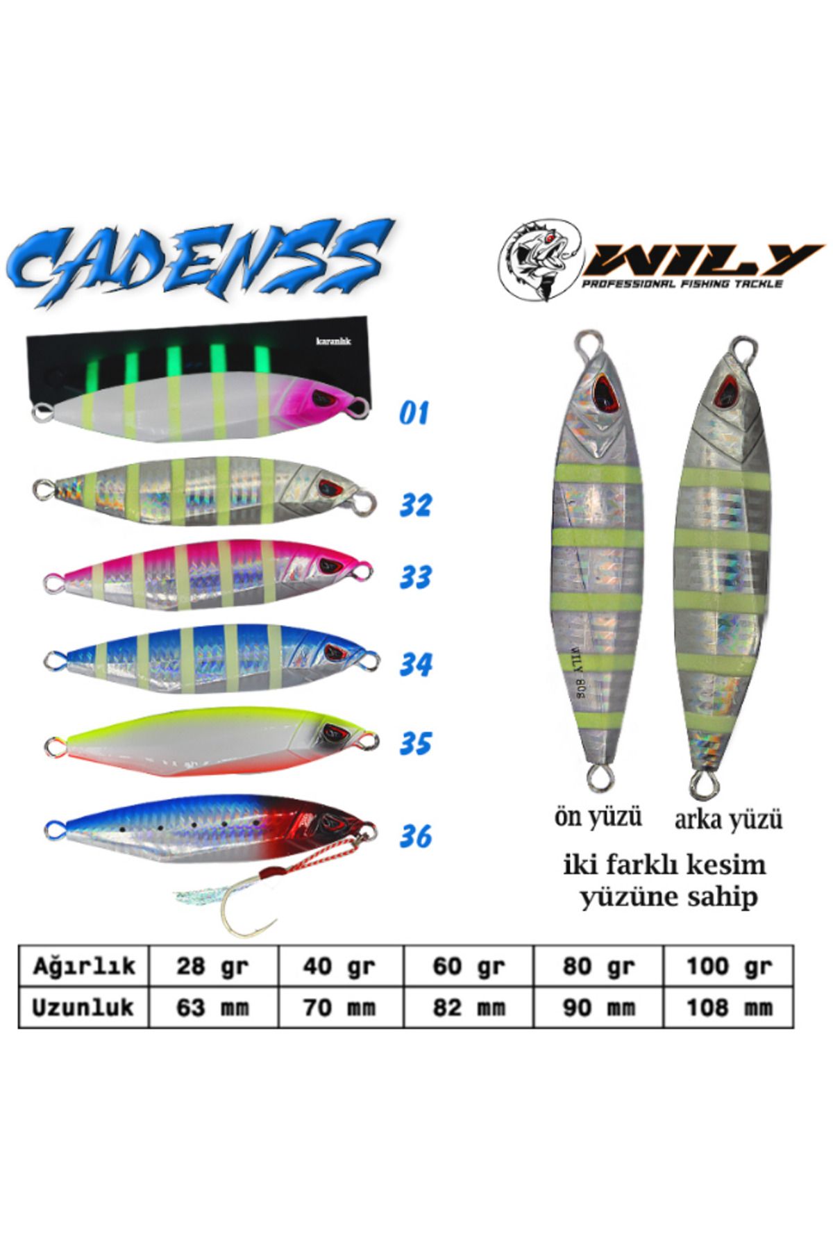 Wily Cadenss Jig 28 gr 63 mm Jig Yem - CDS2801