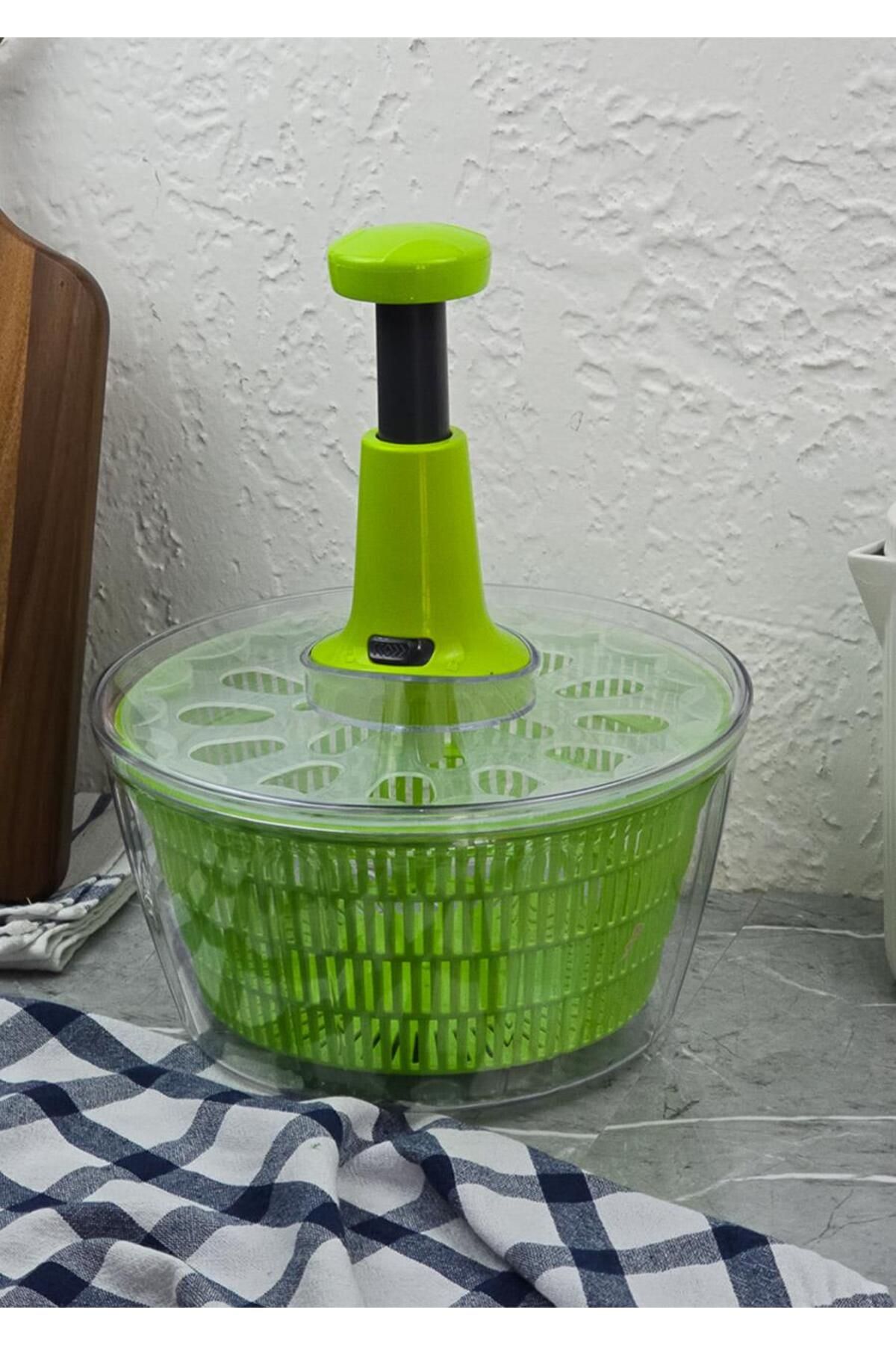 HomeTarz Dryer Sebze Kurutucu - Büyük Salata, Meyve Kurutma Aleti - 5 Litre, 5 Parça