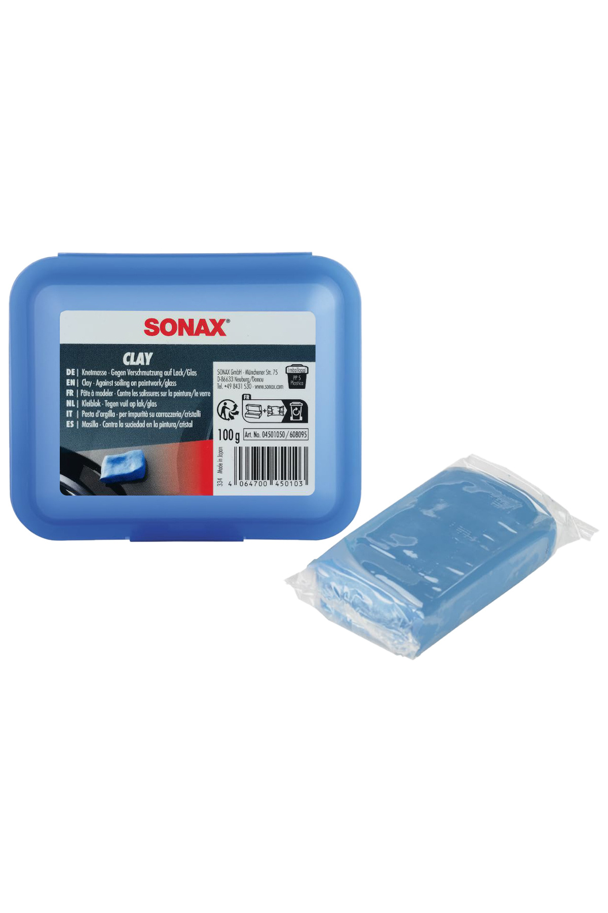 Sonax-Clay Bar 100g Removes Tar, Rust, Sap, Insects & Contaminants from Car Paint, Glass & Chrome 8