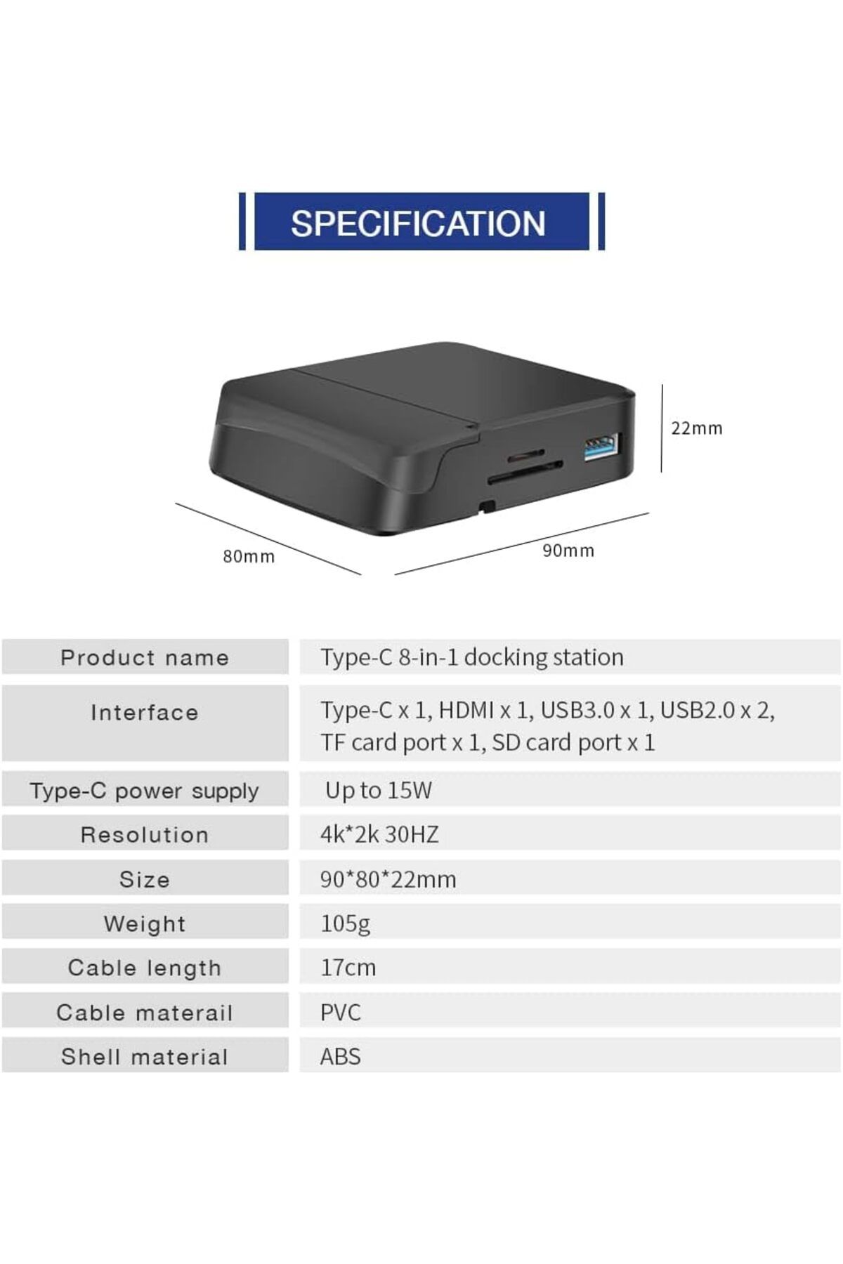 COOYA-4K HDMI Dock Station, USB C Smartphone to HDMI Docking Station 8