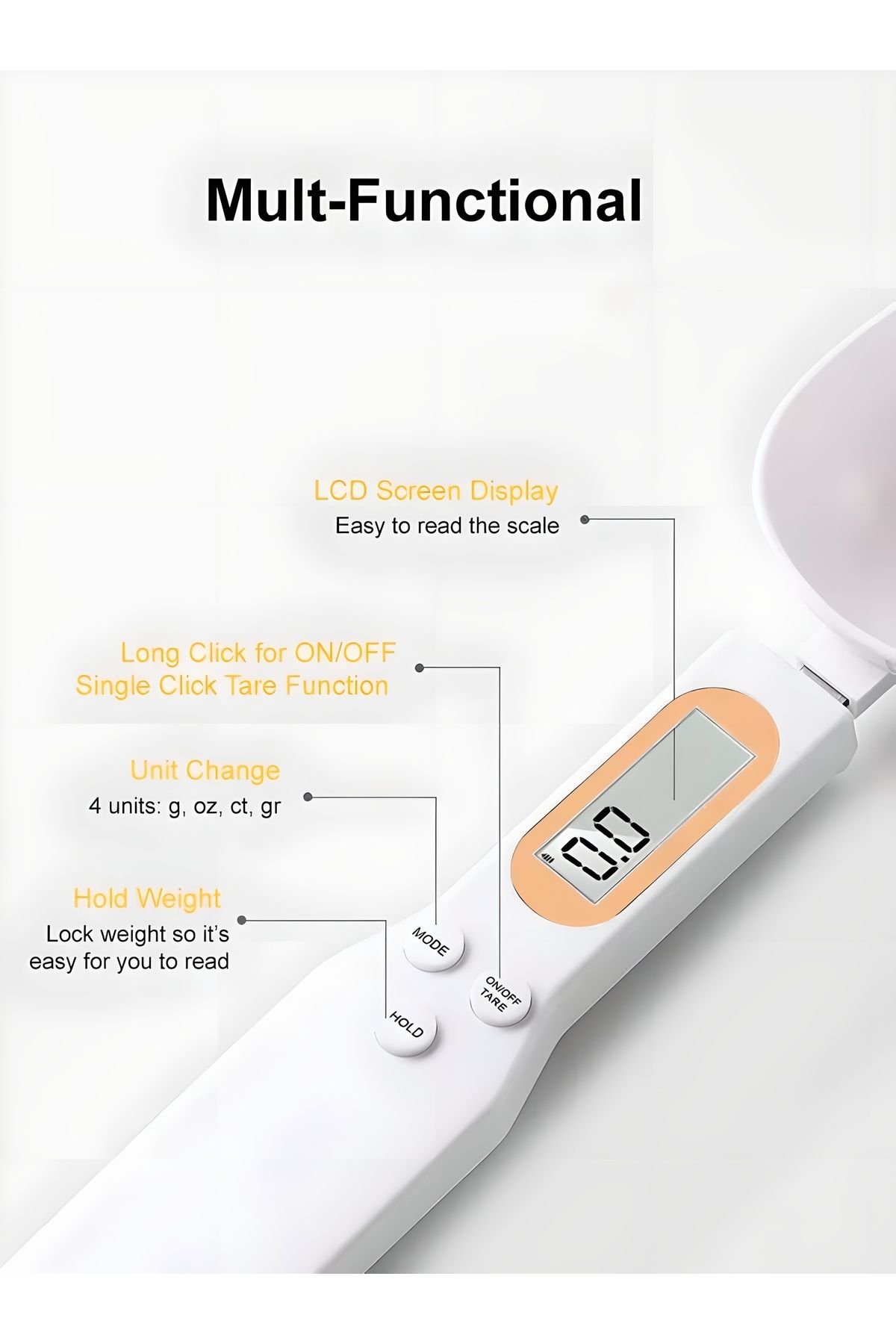 COOYA-Digital Measuring Spoon, Electronic Measuring Spoon Scale, with LCD Display 6