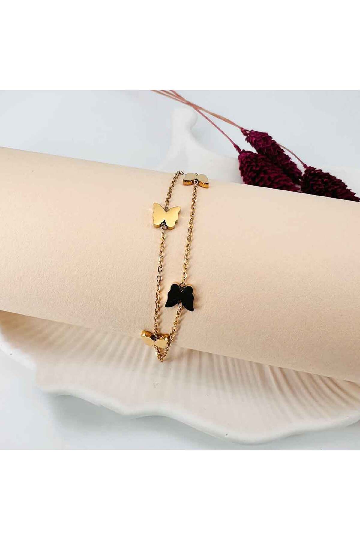Kensky Kelebek Gold Bileklik