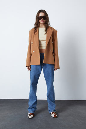 Beyyoglu Kruvaze Kaşe Ceket