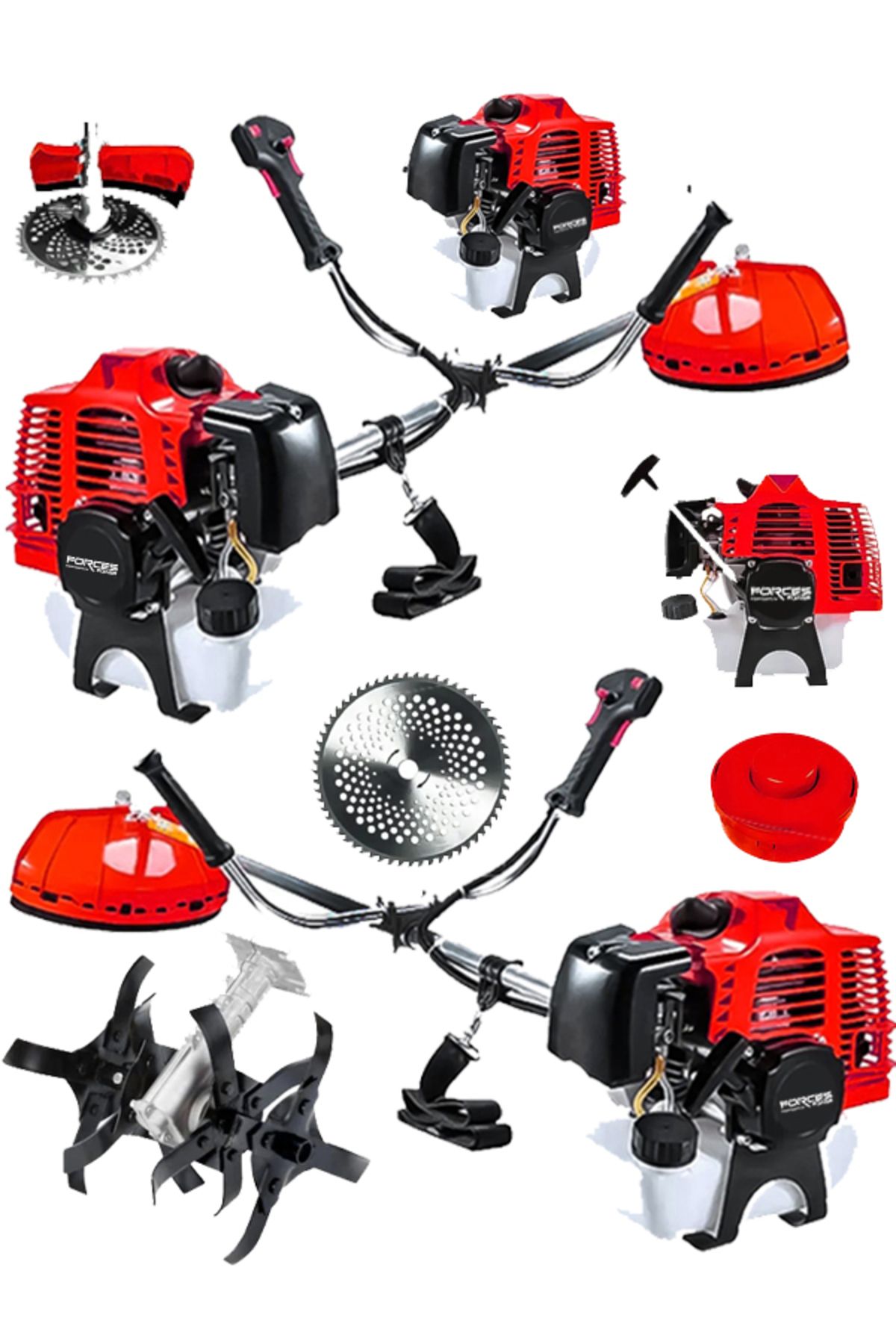 Pro Müller Alman 20 Hp Çapa Aparatlı Yan Tipi Benzinli Ot Çalı Tırpanı Çim Biçme Makinesi A' Sınıf