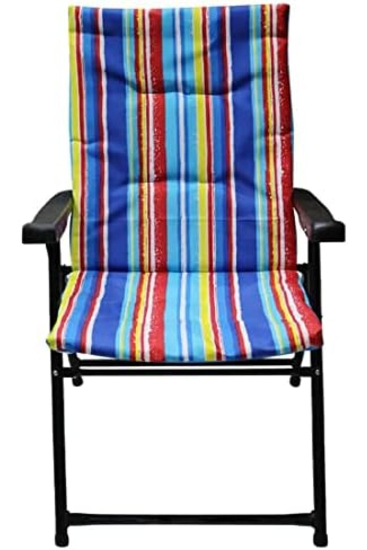 كرسي تخييم خارجي قابل للطي بتصميم مخطط على الطراز التراثي