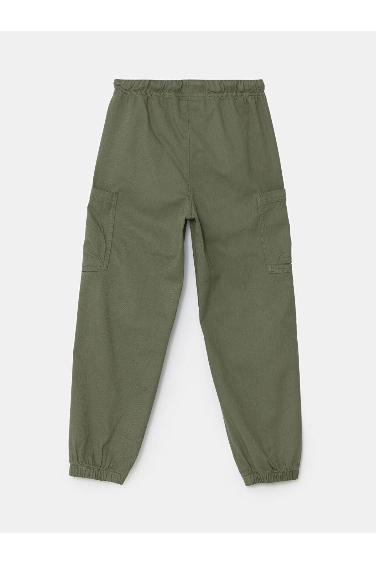 LC Waikiki-Pantaloni de jogger pentru fete cu talie elastică 2