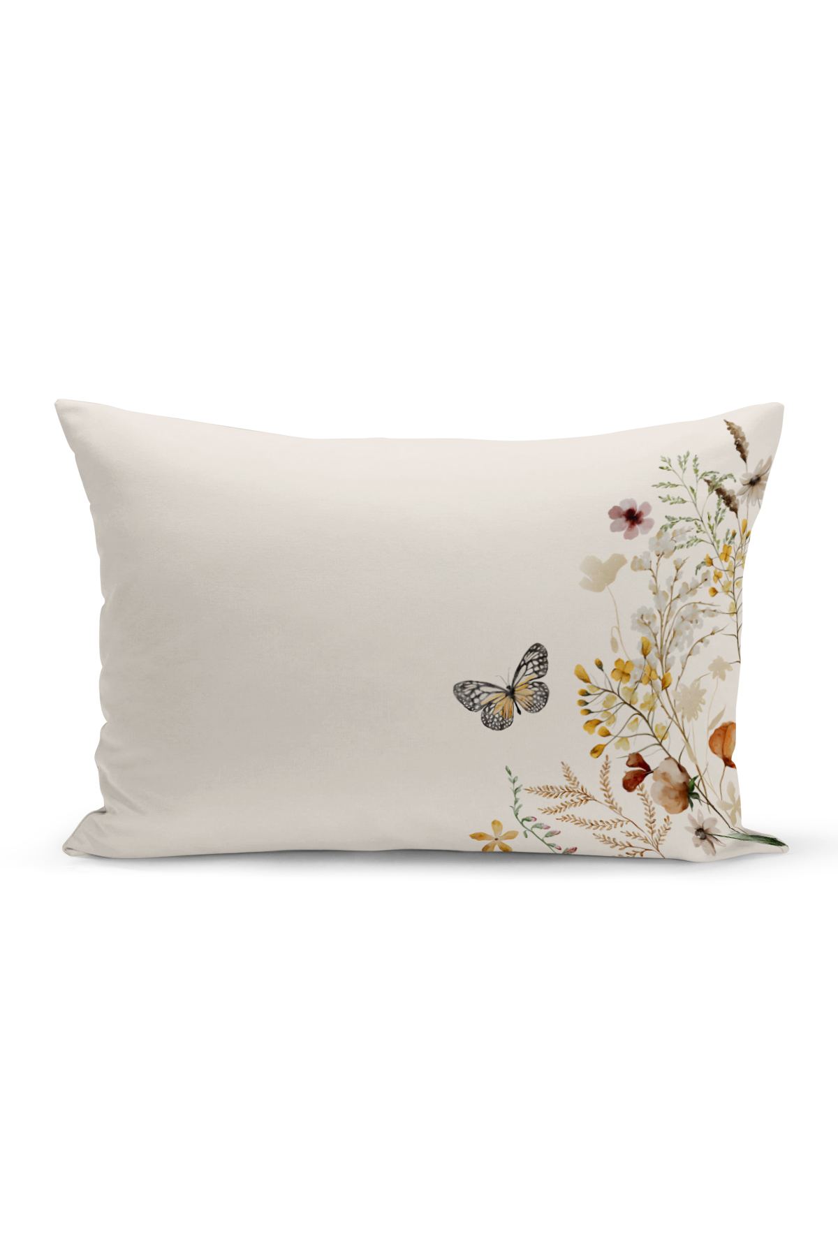 مجموعة أغطية وسائد زهور الربيع بتصميم فراشة أنيق -...