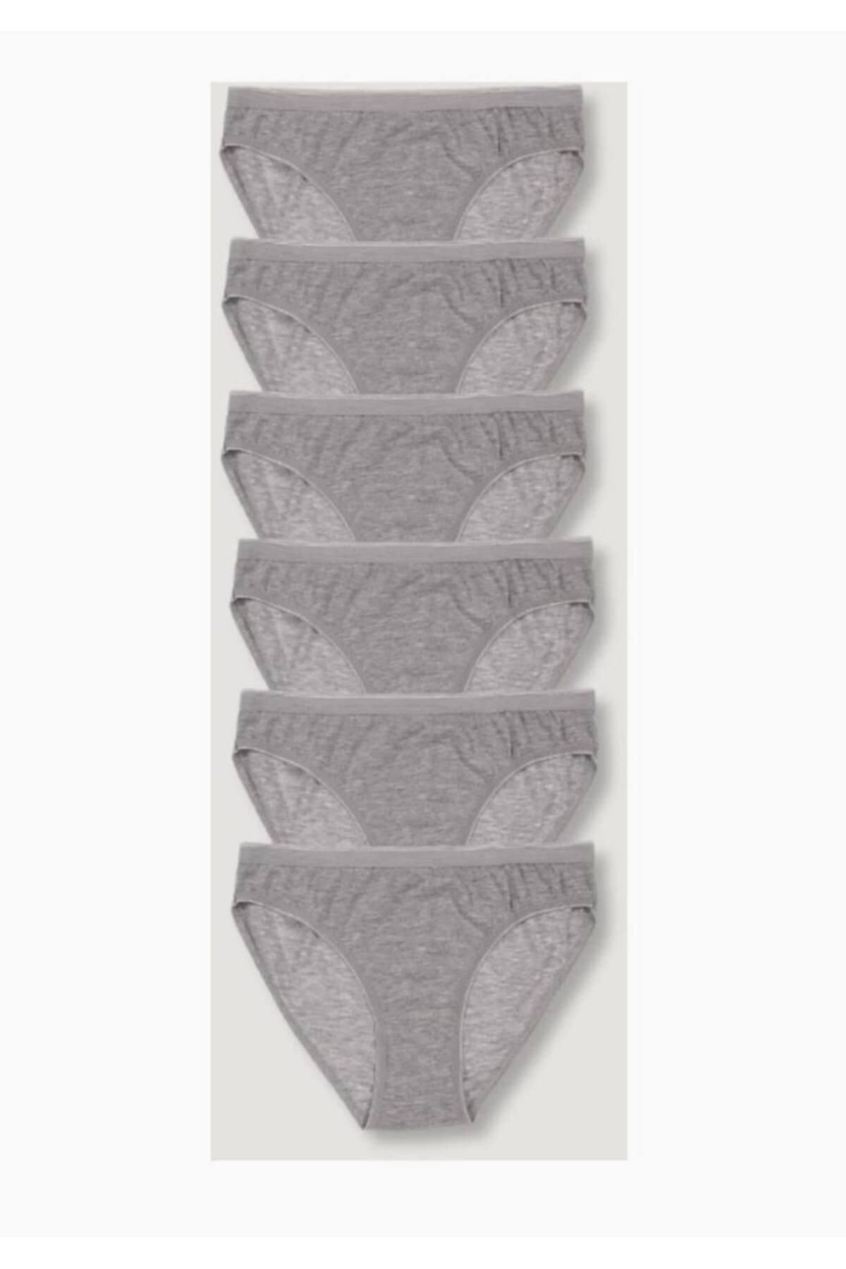 Pardon Kadın Gri 6'Lı Paket Bikini Külot