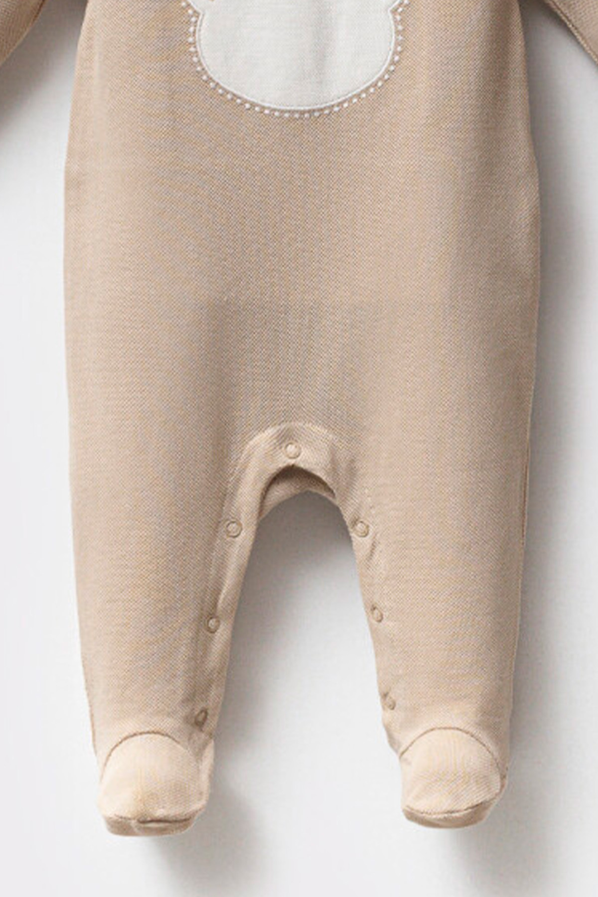 Cassiope-Long Sleeve Teddy Bear Booties Collar Cotton Soft Textured Comfortable Baby Boy Jumpsuit 3