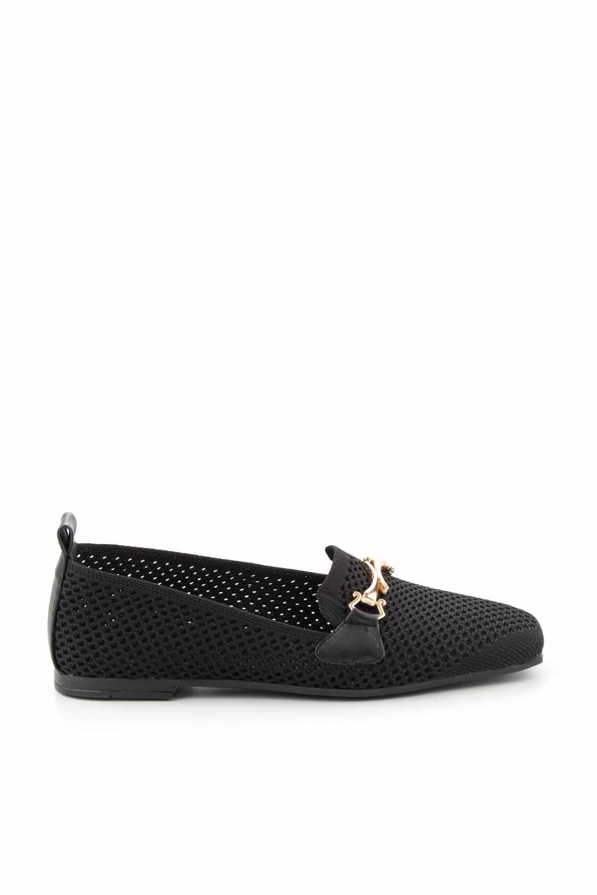 Bambi Czarne Dzianinowe Baleriny Damskie Ballerina01576070282 Kobieta - 38