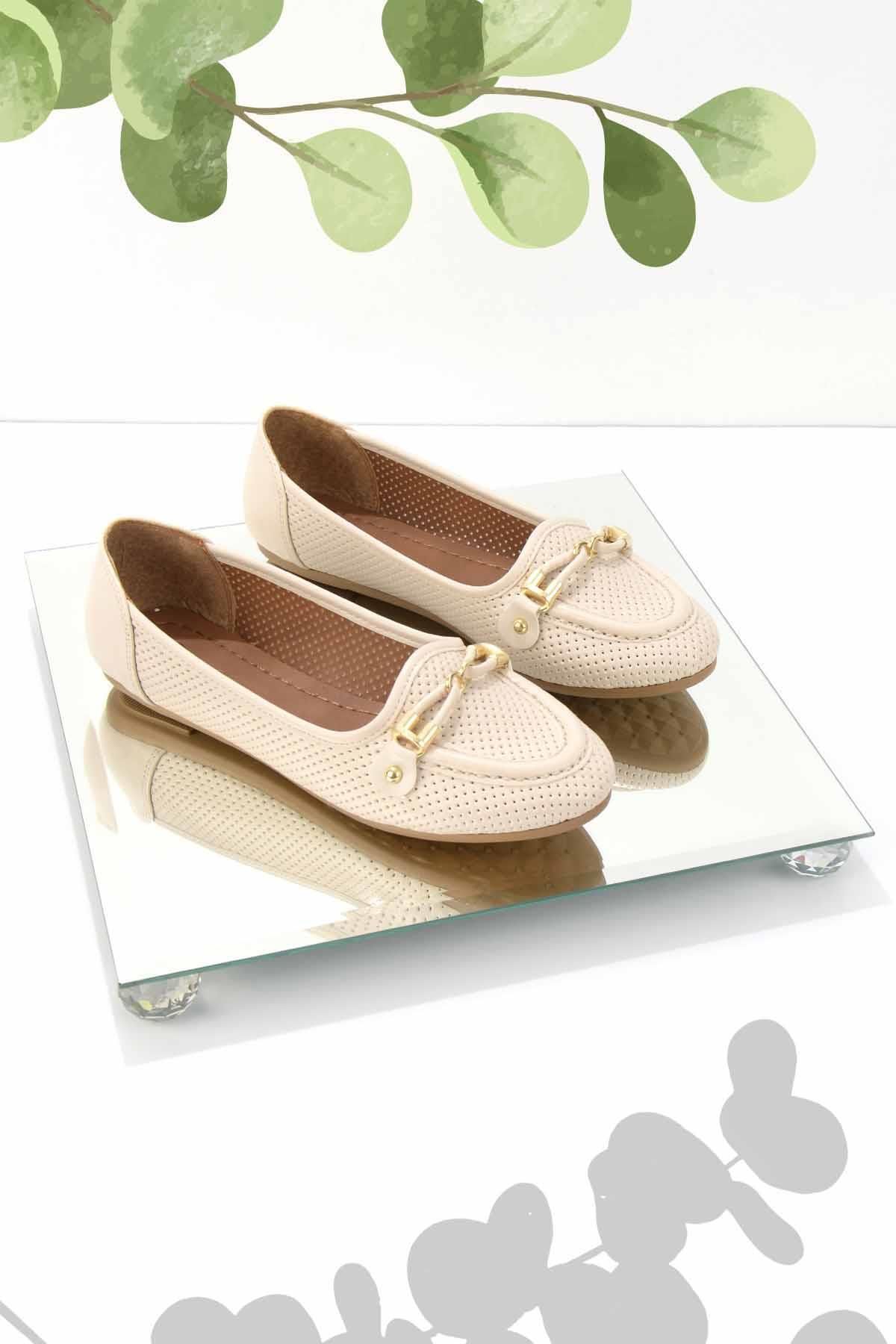 باله بالرین زنانه بژ K01688021209 Bambi
