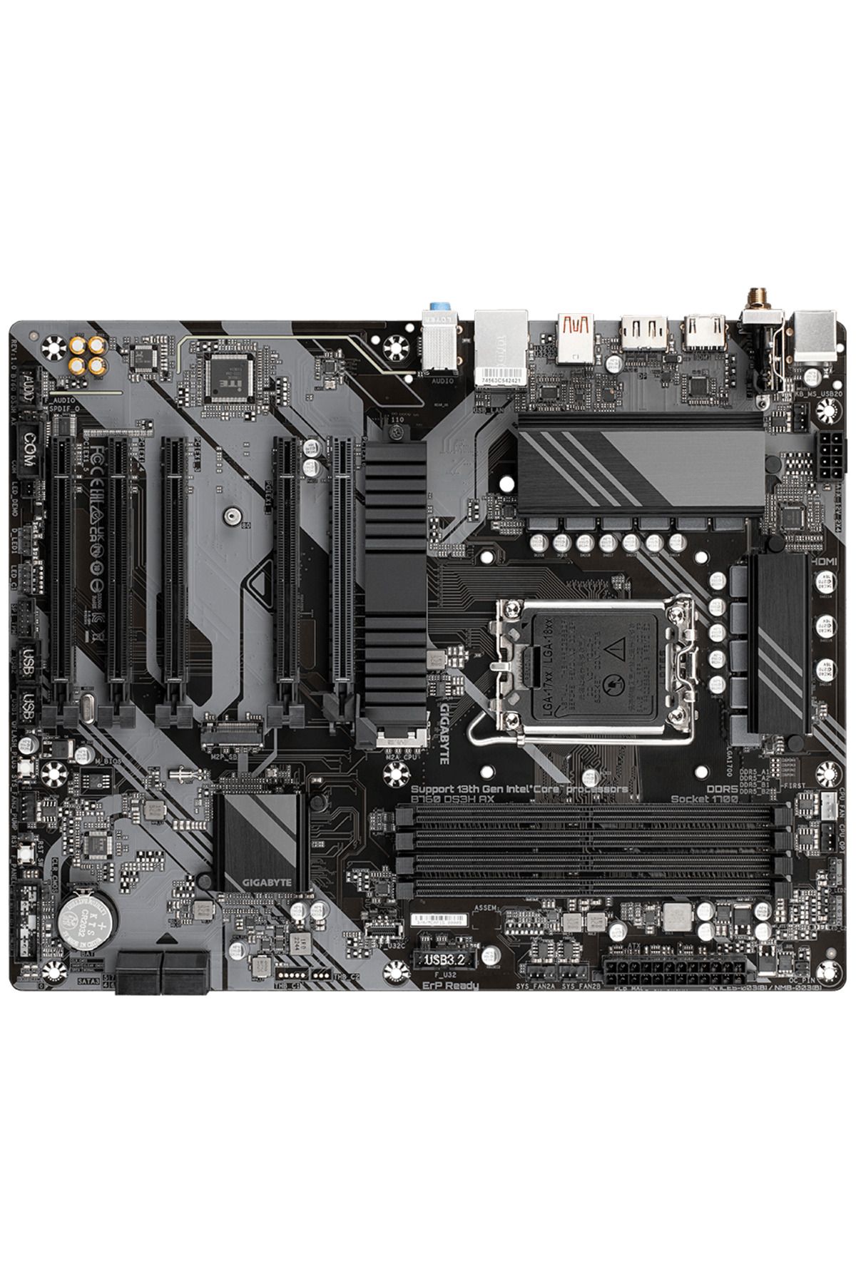 Gigabyte-Placa de baza GIGABYTE B760 DS3H AX LGA1700, 4x DDR5 7600MHz, 1x HDMI, 1x DisplayPort 4
