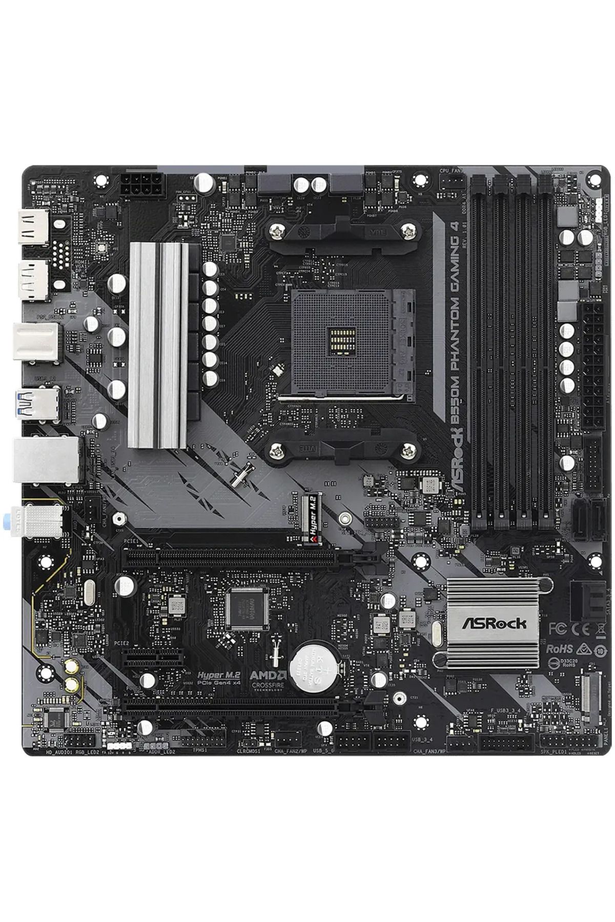 ASROCK-Placa de baza ASRock B550M PHANTOM GAMING 4, Socket AM4, AMD B550, DDR4, mATX 2
