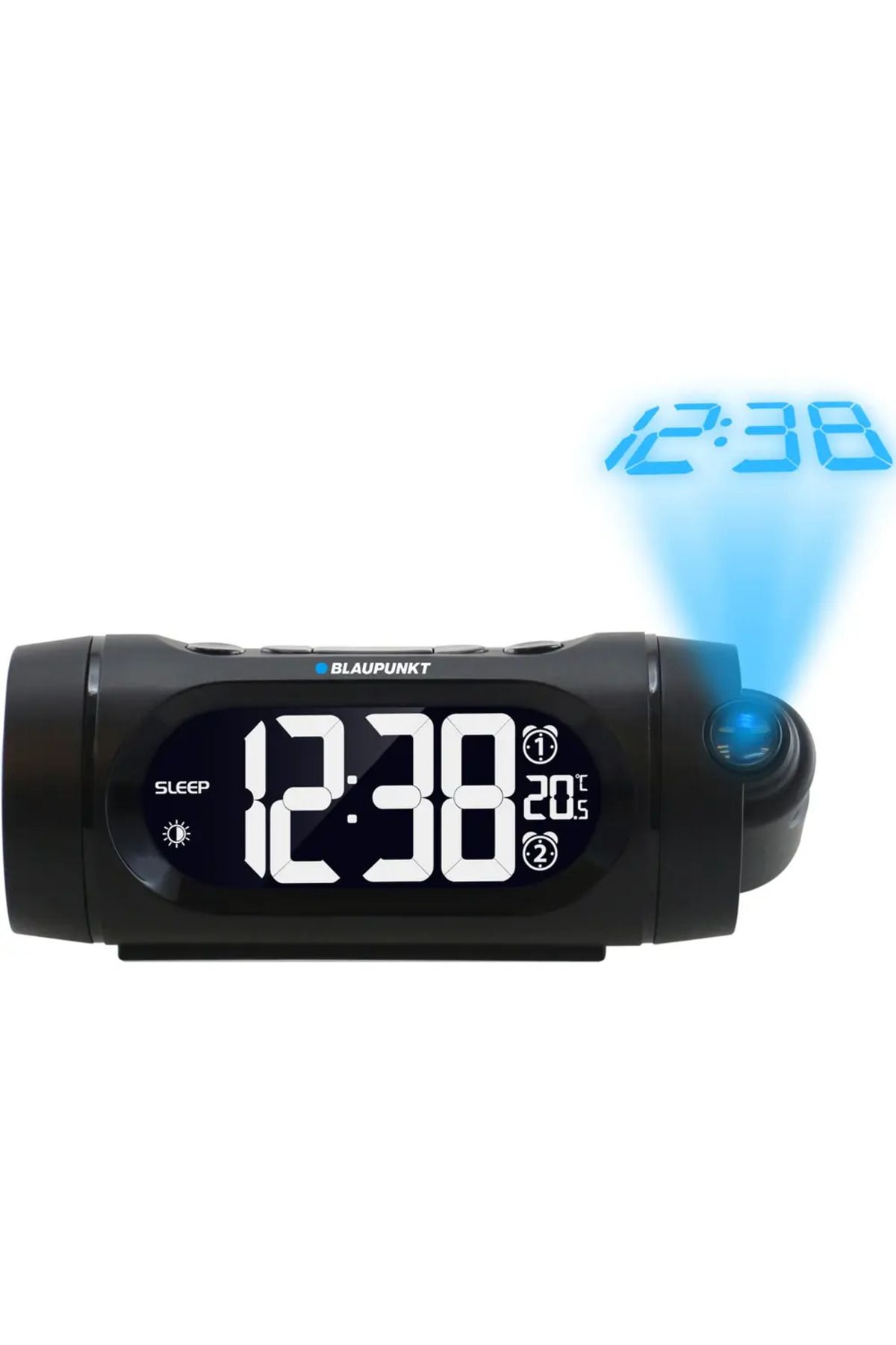 Blaupunkt-Blaupunkt CRP9BK clock radio, FM radio, Dual Alarm, Thermometer, Projector, USB, Black 1