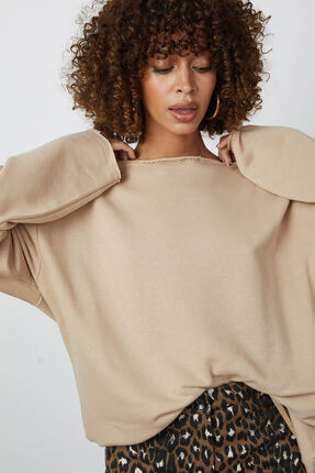 Beyyoglu Kayık Yaka Oversize Sweatshirt