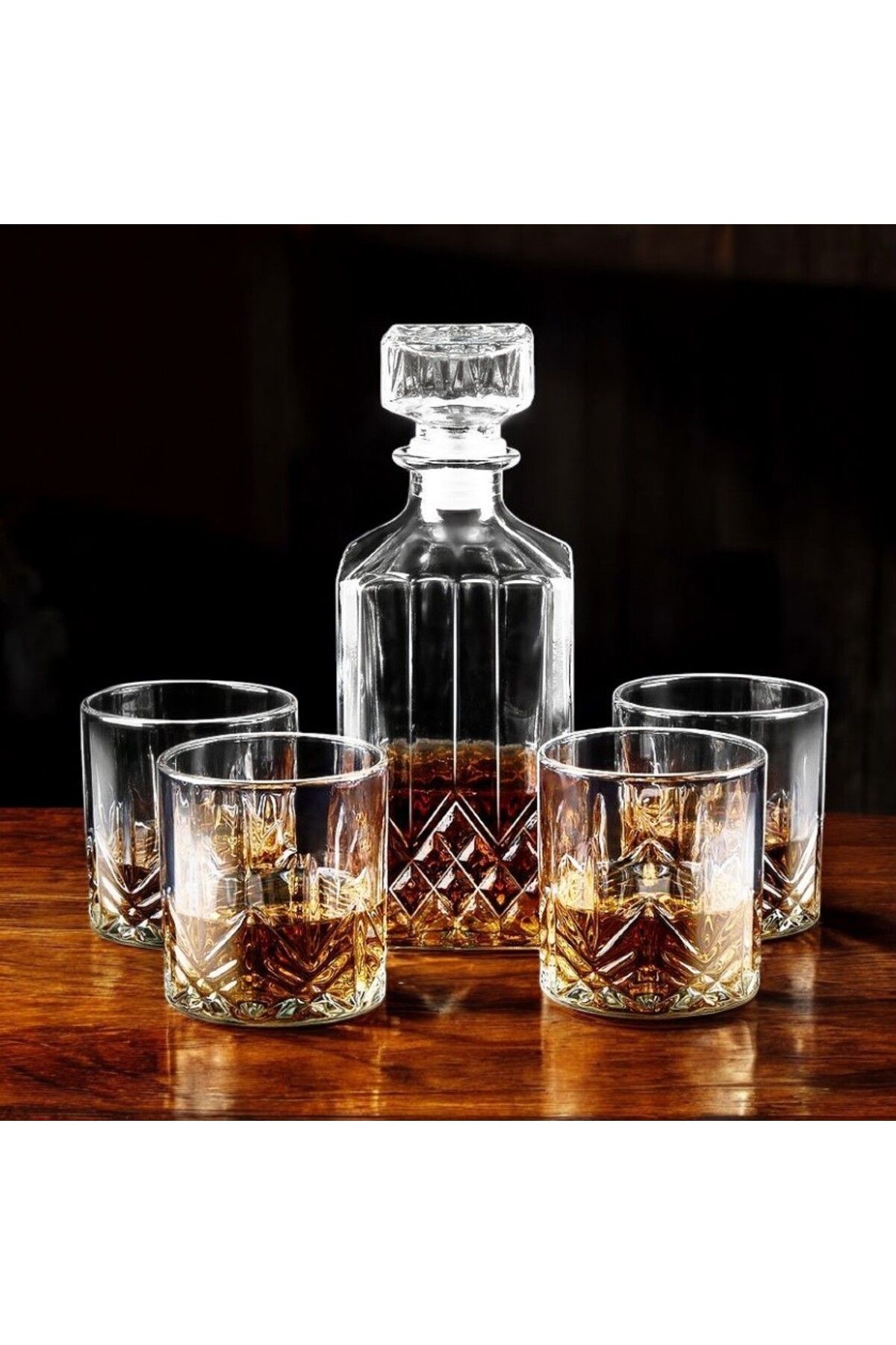 Alpina Set Whisky Cu Decantor Set De 4 Bucati Sticla Taiata - One Size