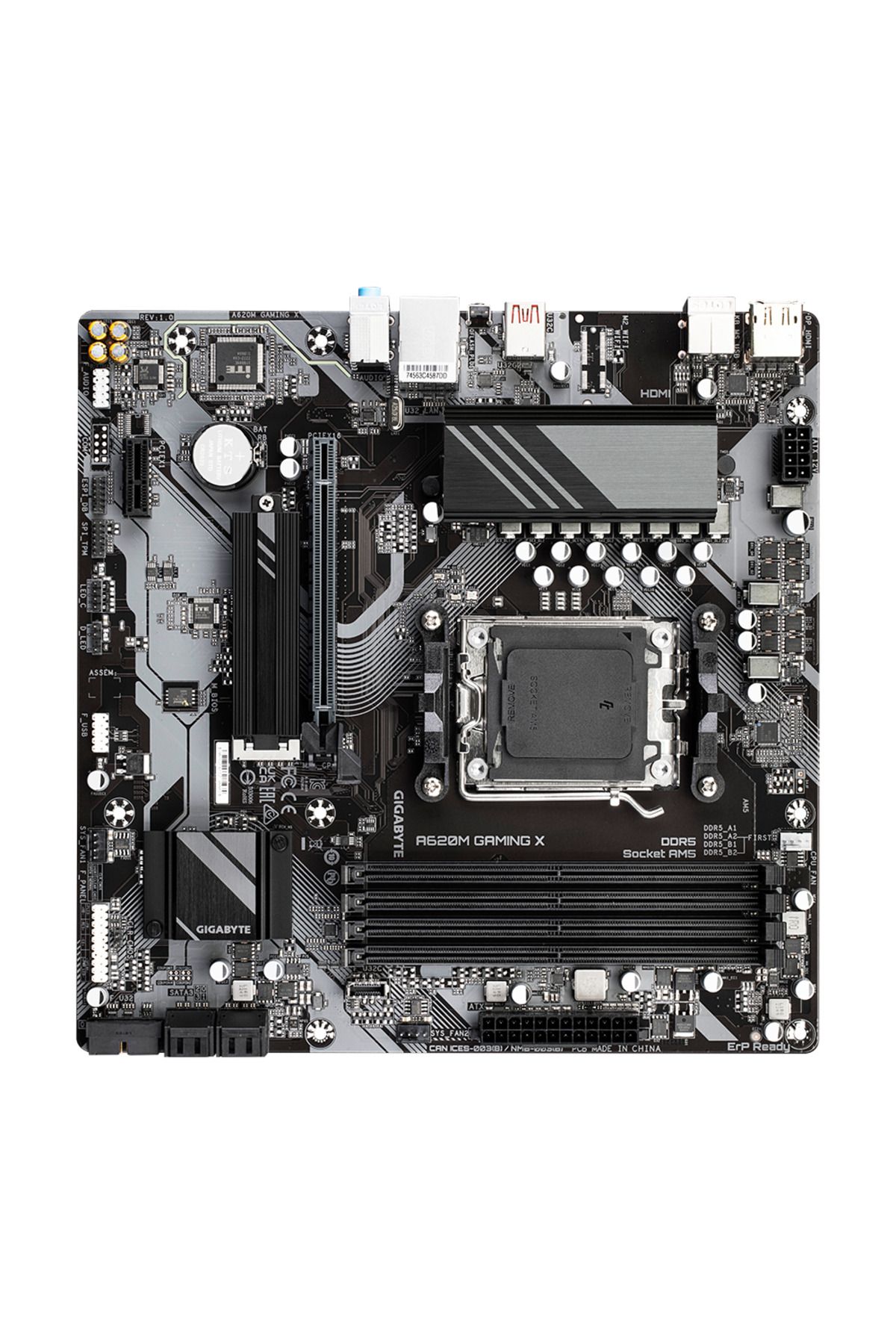 Gigabyte-Gigabyte A620M GAMING X Motherboard, AM5, 4x DDR5, DisplayPort, HDMI, PCIe, mATX 5