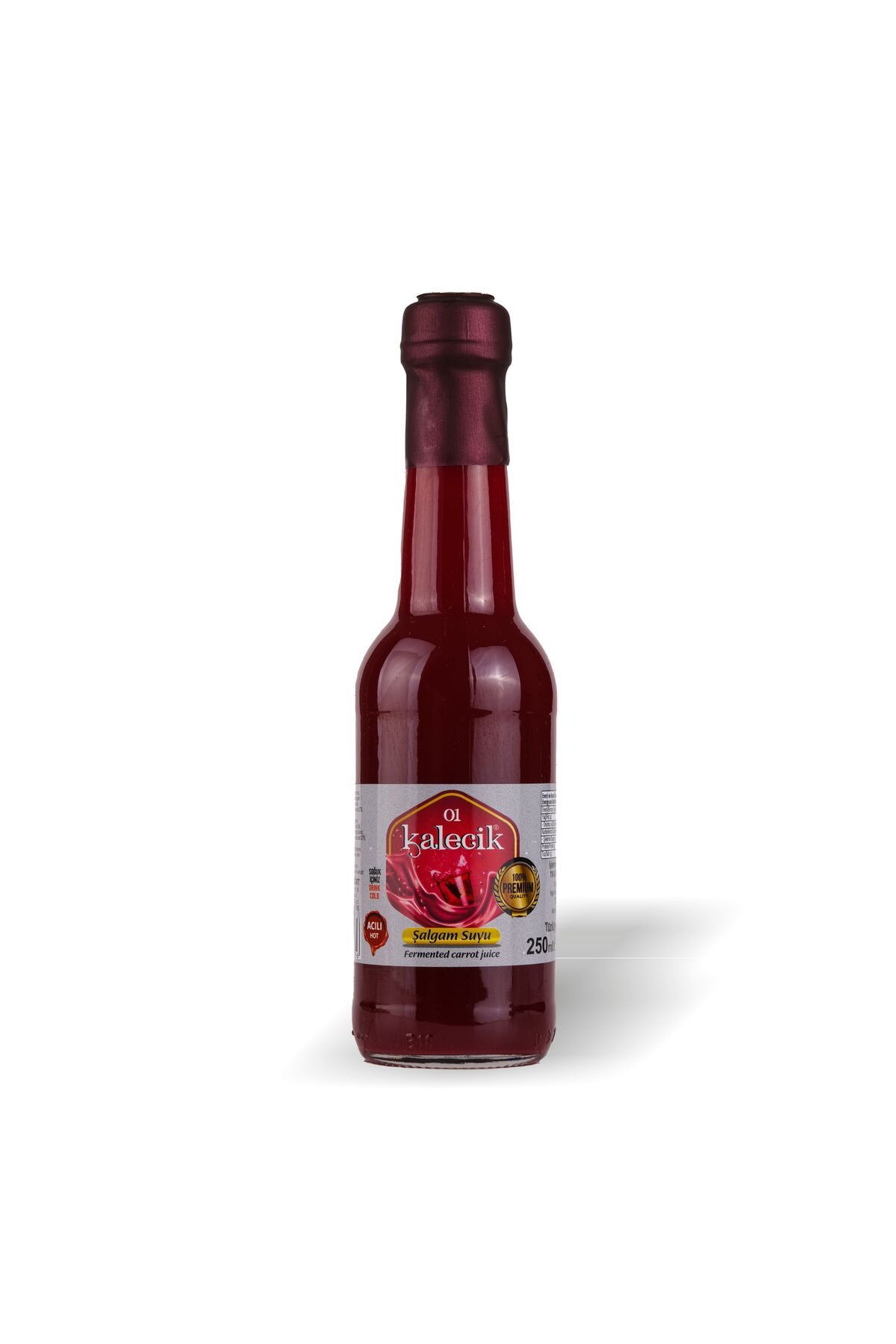 KALECİK 250 ml Cam Şişe Şalgam Sade 4 Lü Paket