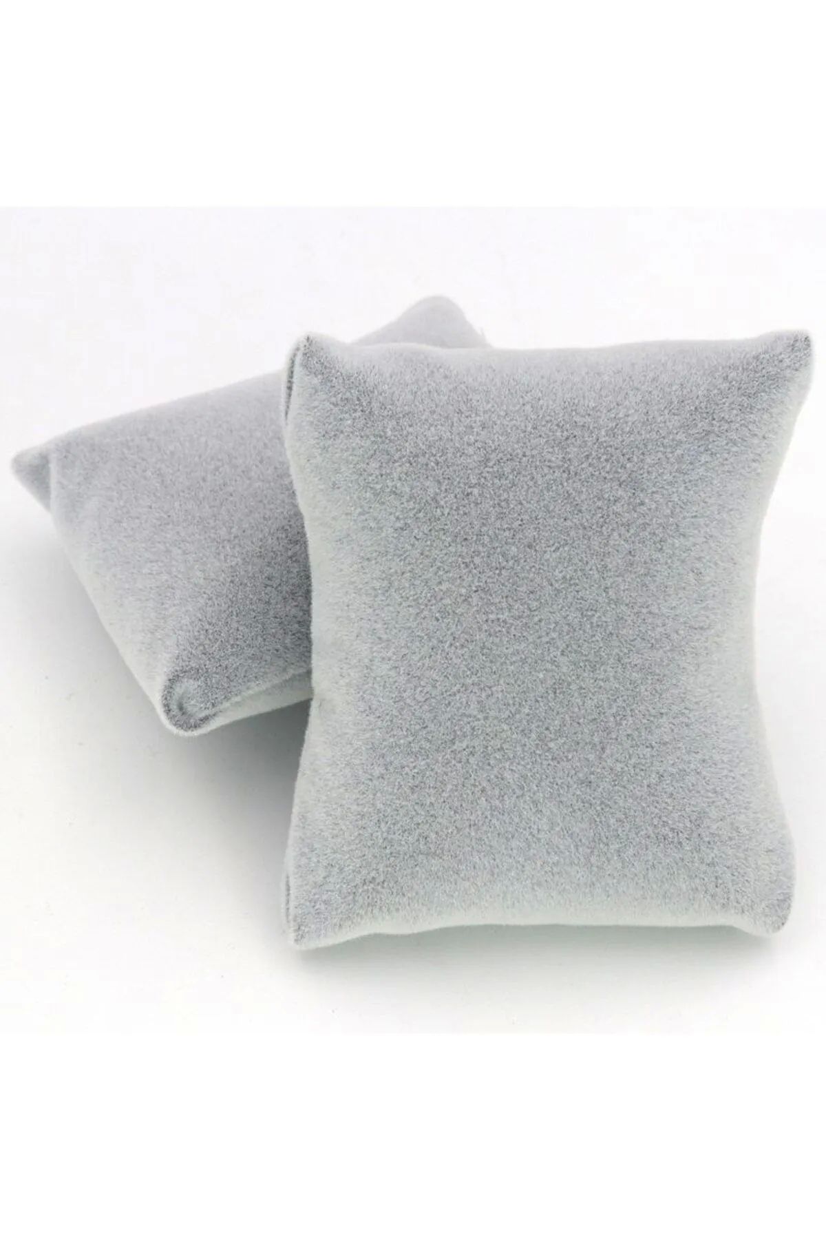 MeGass Dekor Yerli Üretim Süet Kumaş Gri Renk 5 Adet 8/8 Cm Takı Yastığı
