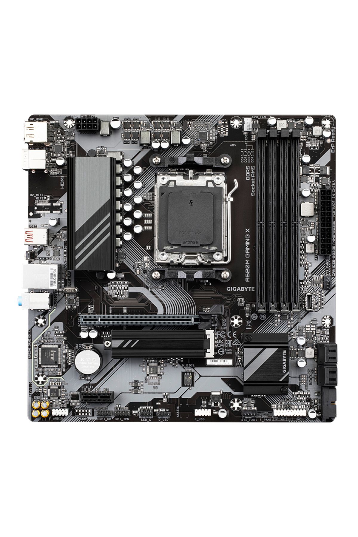 Gigabyte-Gigabyte A620M GAMING X Motherboard, AM5, 4x DDR5, DisplayPort, HDMI, PCIe, mATX 1