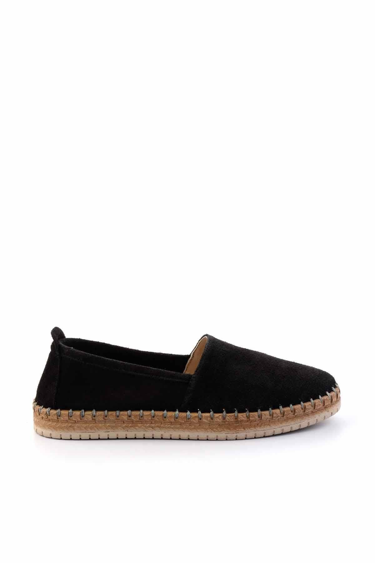 Bambi Czarne Zamszowe Espadryle Damskie Ze Skóry Naturalnej 02 Kobieta - 37
