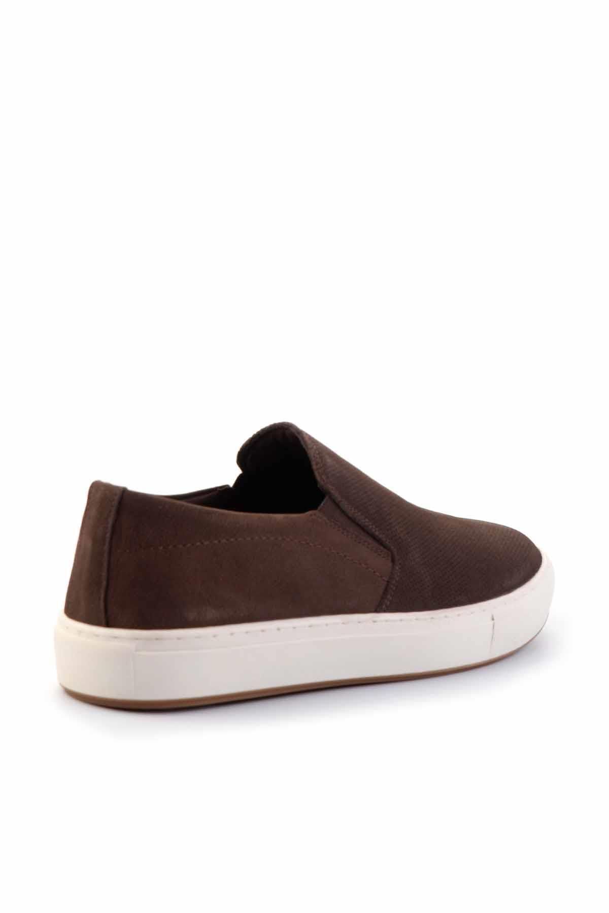 Bambi-Pantofi casual pentru bărbați din piele naturală nubuc maro E 01380107001 4