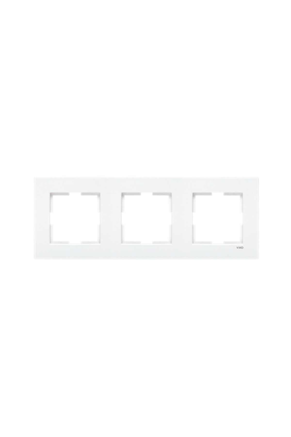 VİKO-Karre Socket Frame – Triple, Horizontal, White, Stylish and Durable Design 1