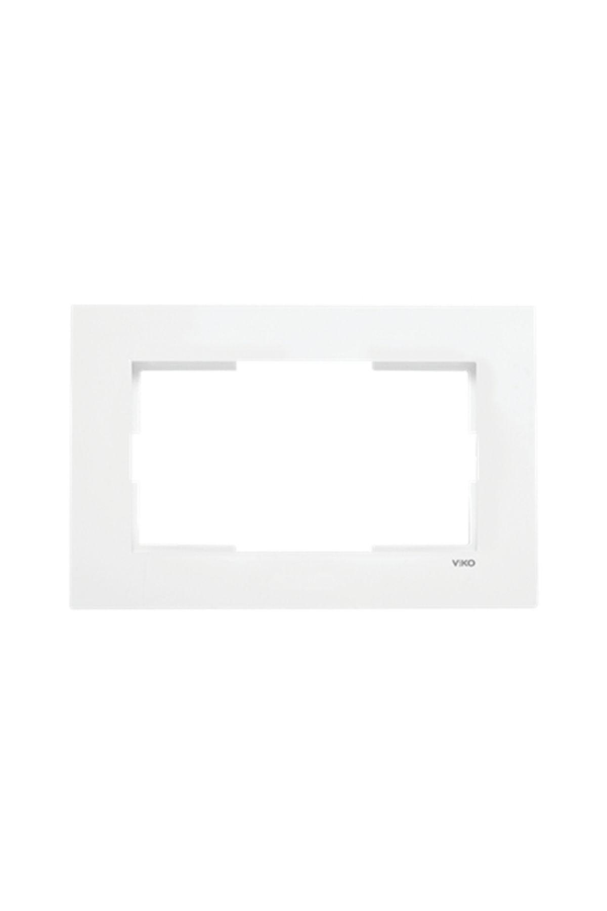 VİKO-Karre Double Socket Frame – Horizontal, White, Stylish and Durable Design 1