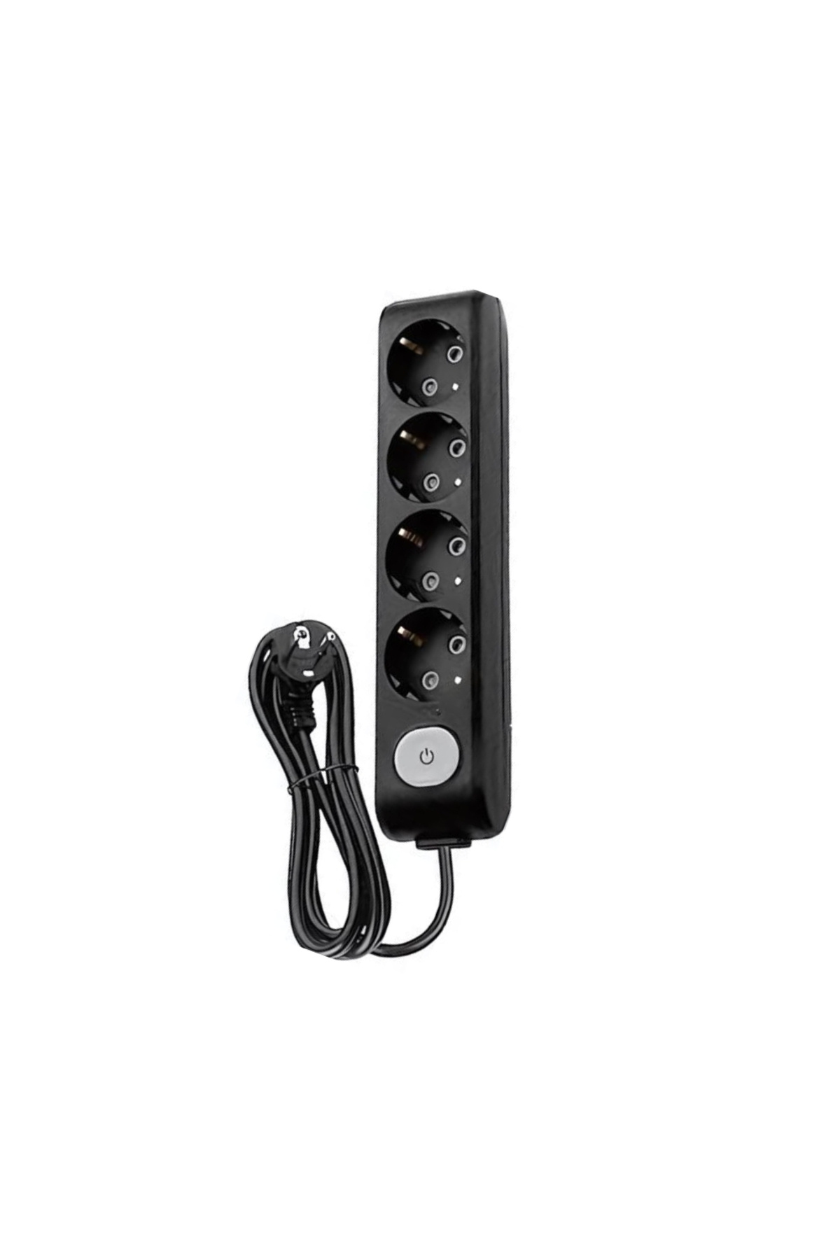 VİKO Dörtlü Çoklu Priz, Anahtarlı, Uzatma Kablosu, 4lü, 3m, Siyah