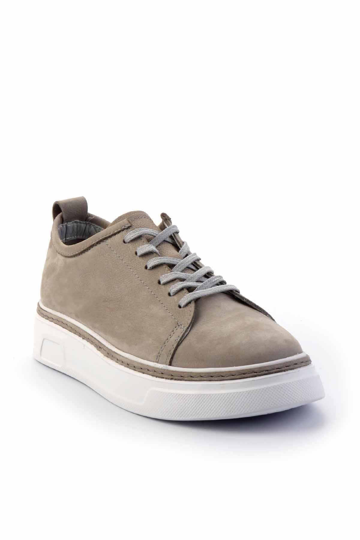 Bambi-Gray Nubuck Genuine Leather Men's Casual Shoes E01585727901 3