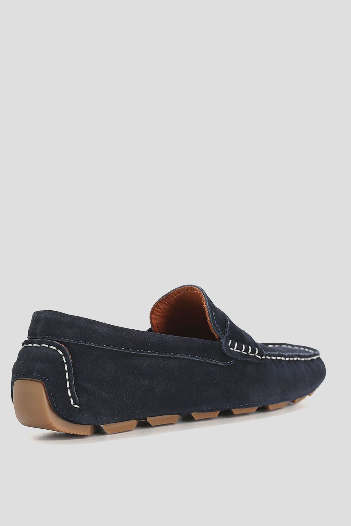 Lufian-Stroll Suede Loafer Shoes Navy Blue 3