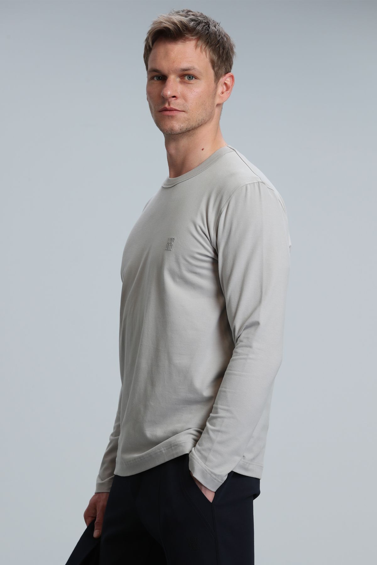 Lufian-Merlin Men's Long Sleeve T-Shirt Beige 3