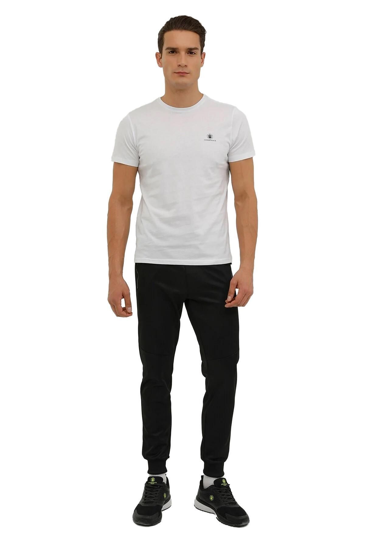 lumberjack-Ανδρικό μπλουζάκι 3m M-ct102 Bsc C Nk 3fx Λευκό 5