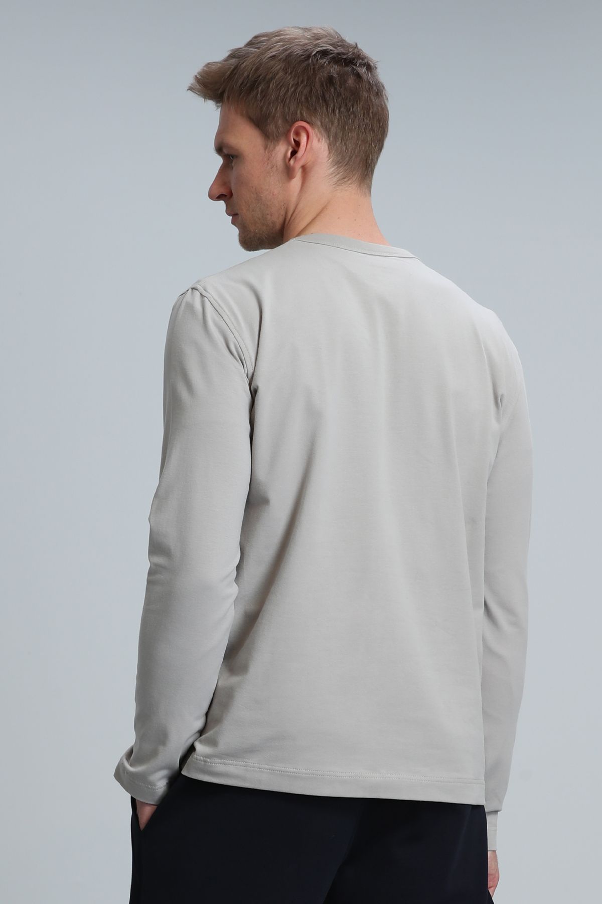 Lufian-Merlin Men's Long Sleeve T-Shirt Beige 6