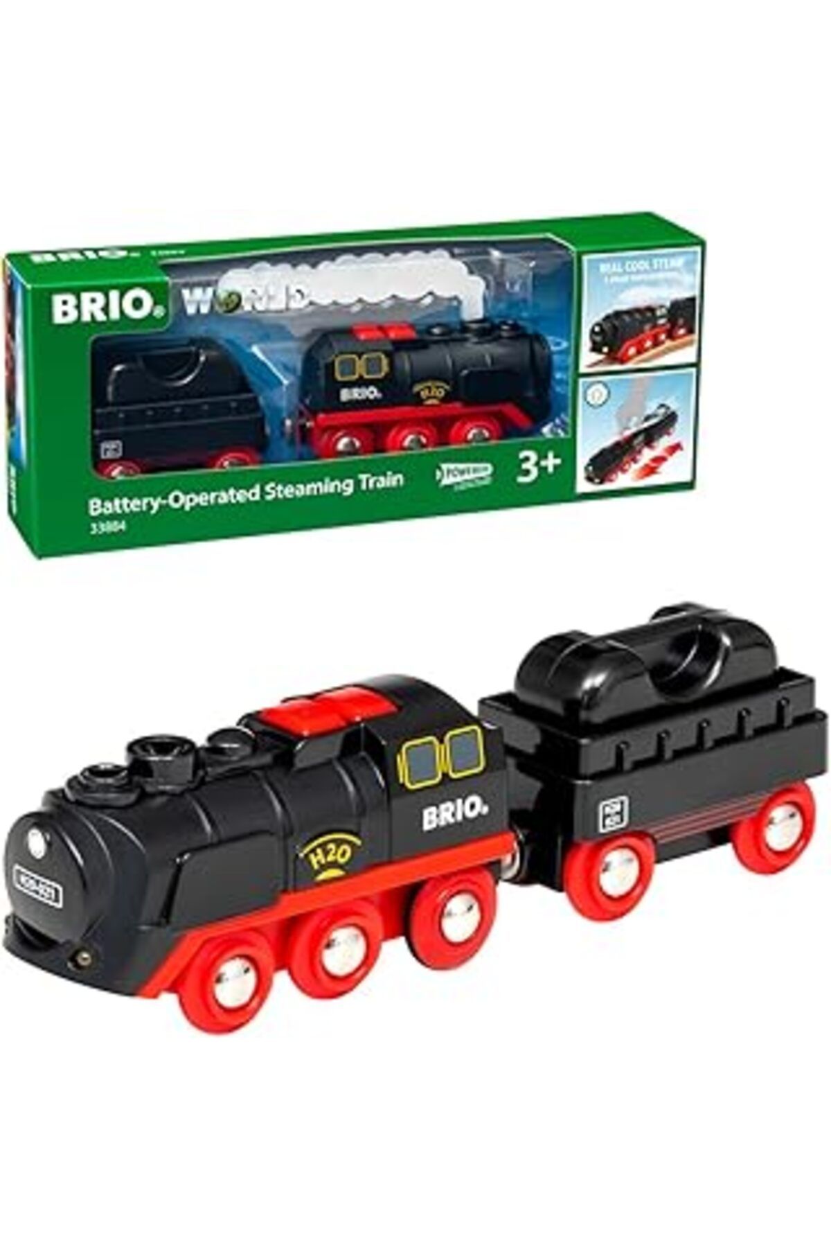 Mu Art Ahşap Brio 33884 Pilli Buharlı Tren