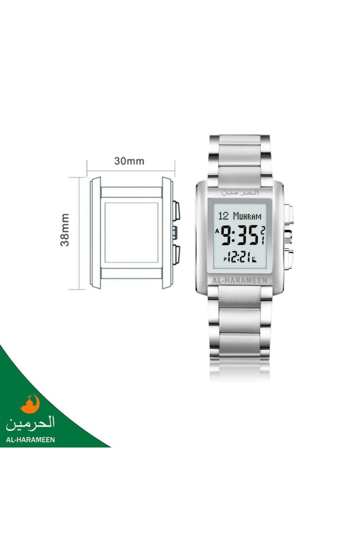 Alharameen-ساعة الحرمين الكلاسيكية HA-6208 (رجالية) مقاس 33MM جودة عالية فضي 2