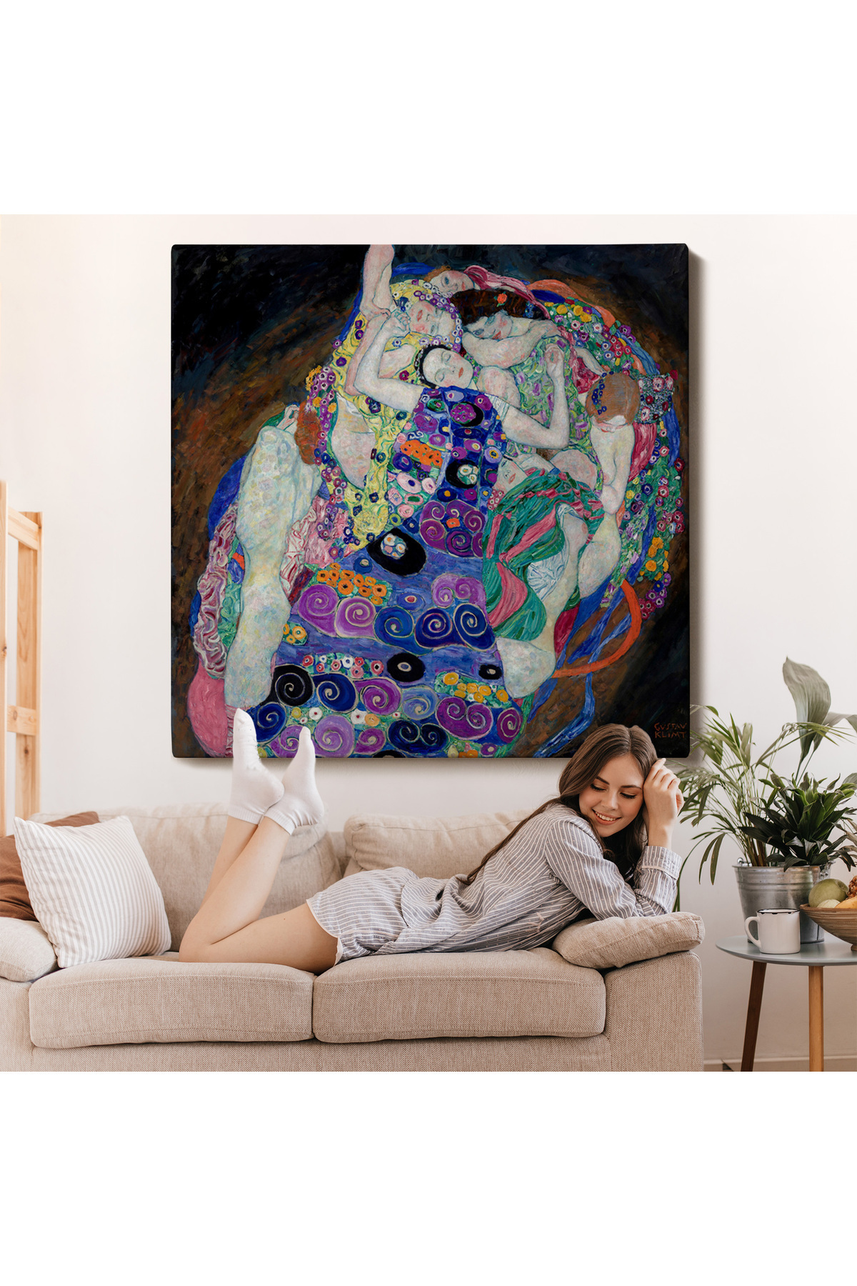 Gustav Klimt - The Virgin - Bakire Tablosu Kanvas Tablo görsel 7