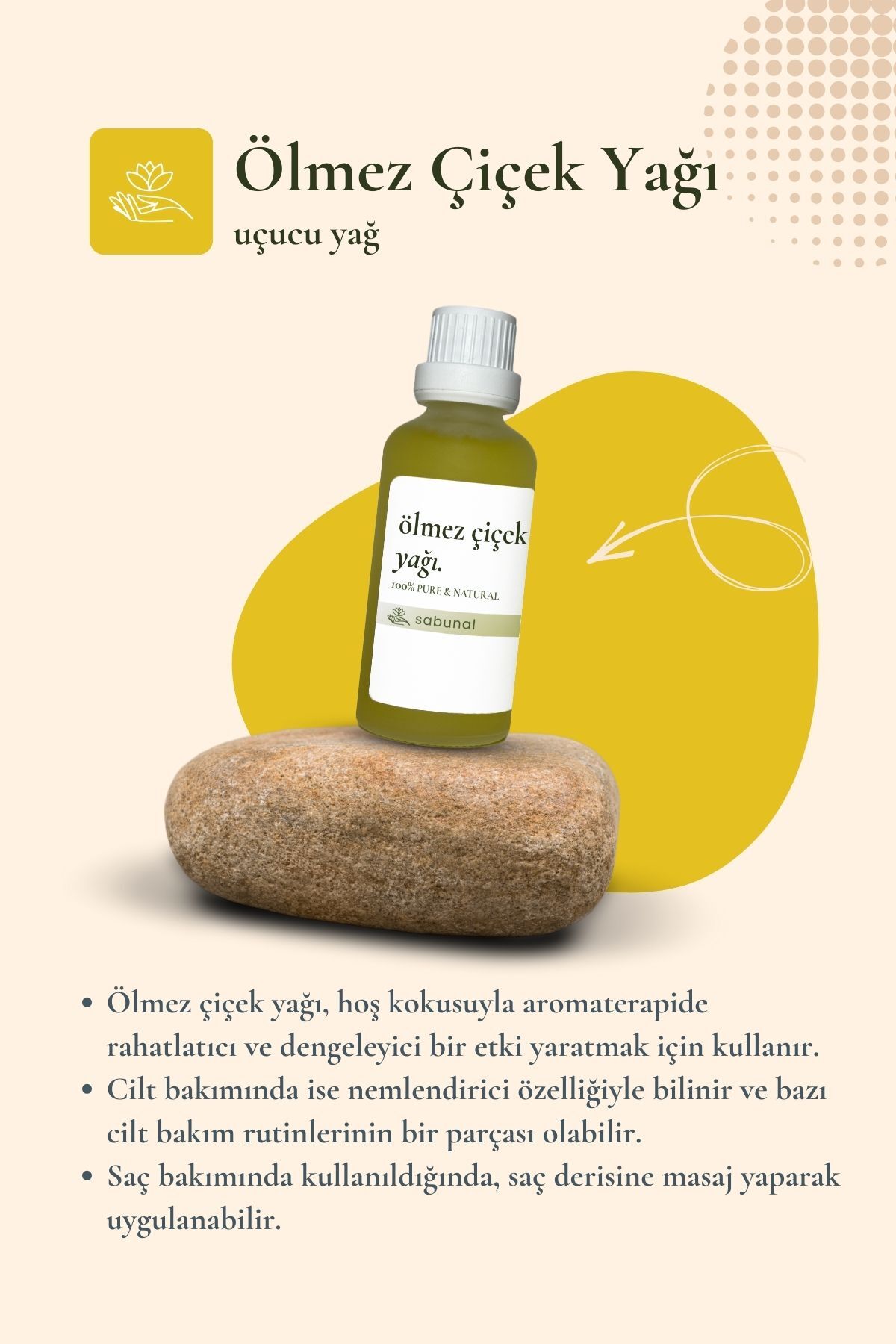 Ölmez Çiçek Yağı 50 ml - Yaşlanma Karşıtı Doğal Cilt Bakım Yağı — s24olmez50 — تصویر 2 از 2