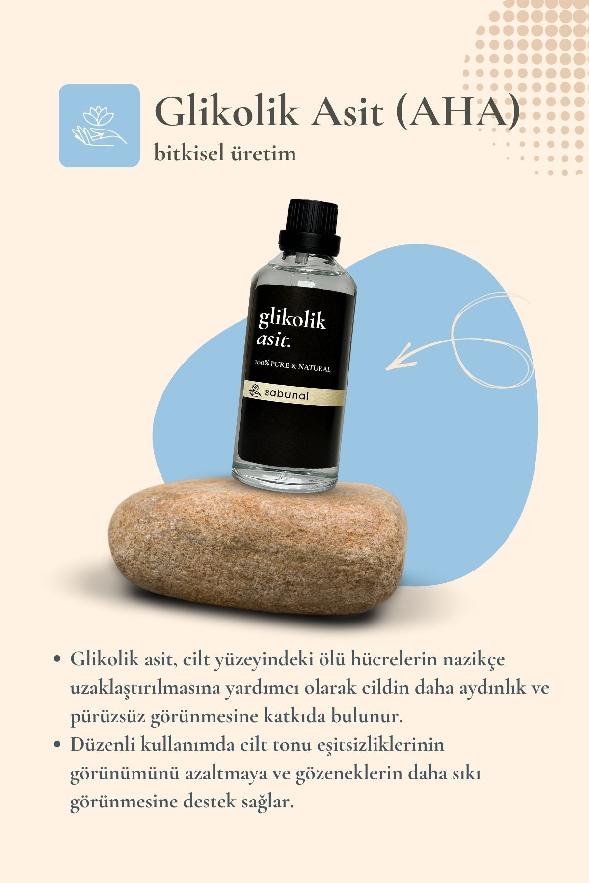 Glikolik Asit (AHA) 100 ml - Leke Karşıtı, Cilt Tonu Dengeleyici AHA Serum — s24glikolik100 — تصویر 2 از 4