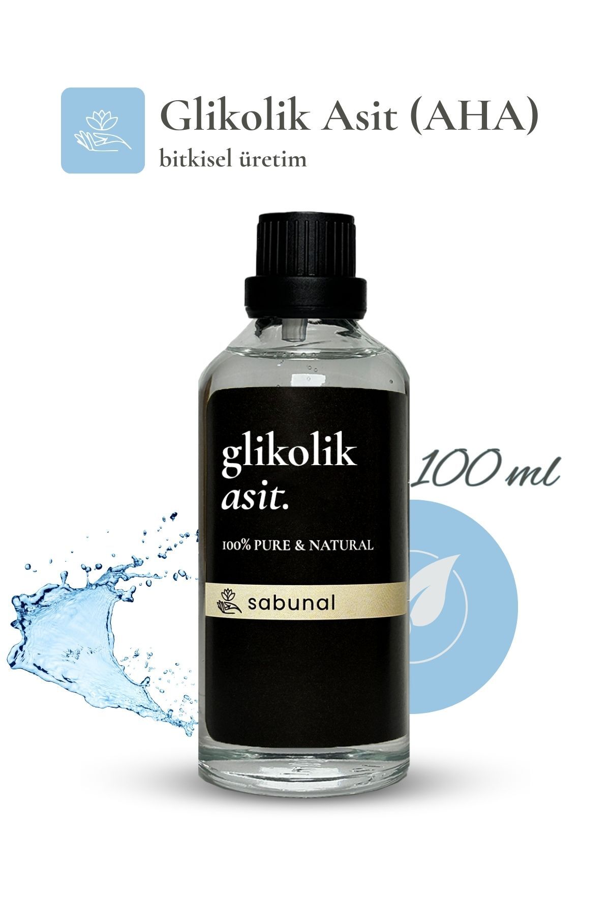 Glikolik Asit (AHA) 100 ml - Leke Karşıtı, Cilt Tonu Dengeleyici AHA Serum — s24glikolik100