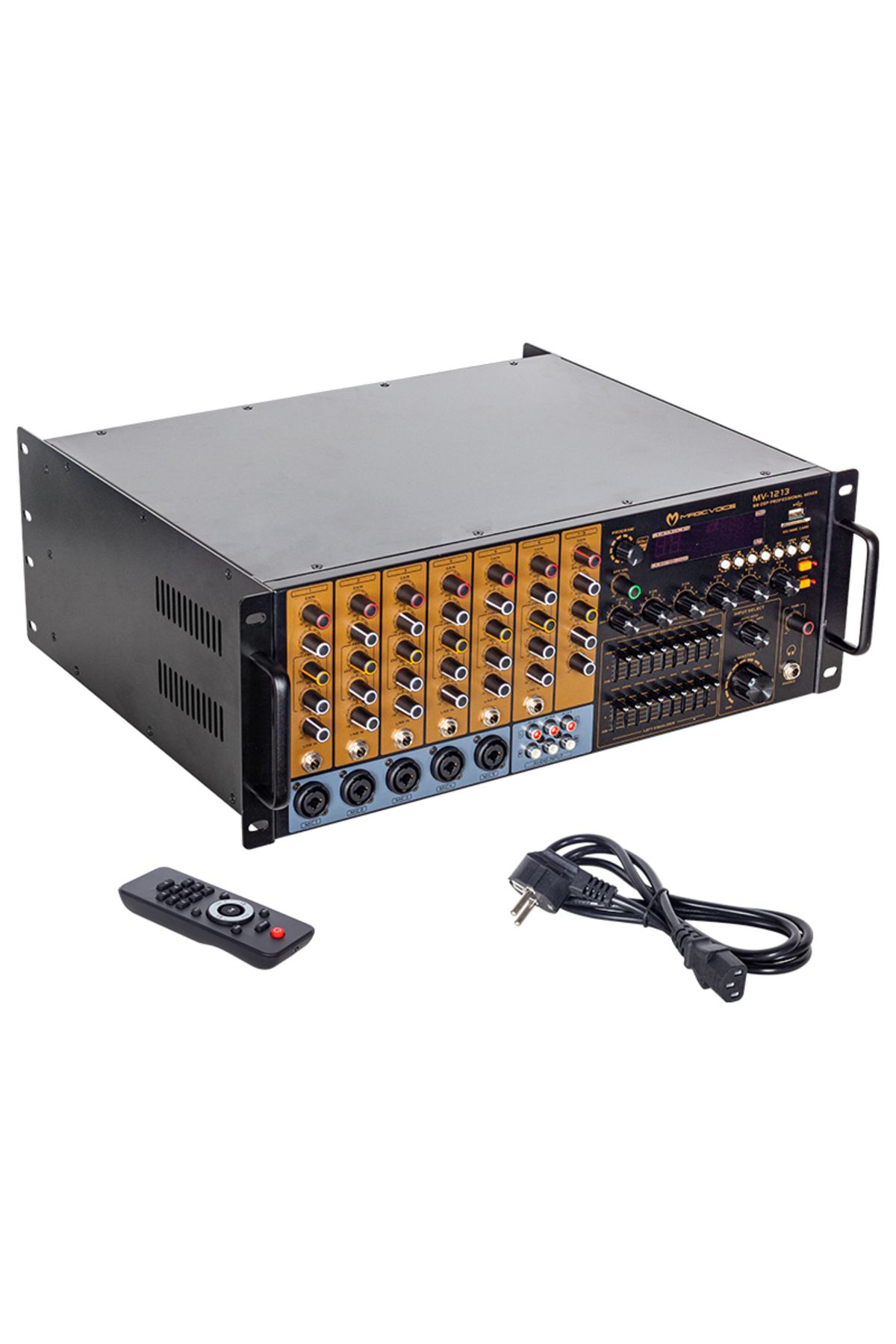 Trade Jam MAGICVOICE MV-1213 KÜP MİXER ANFİ USB BT UK RMS100W MAX 800W 6 ZON+99DSP+4-16-70-100V TRAFOLU (4396