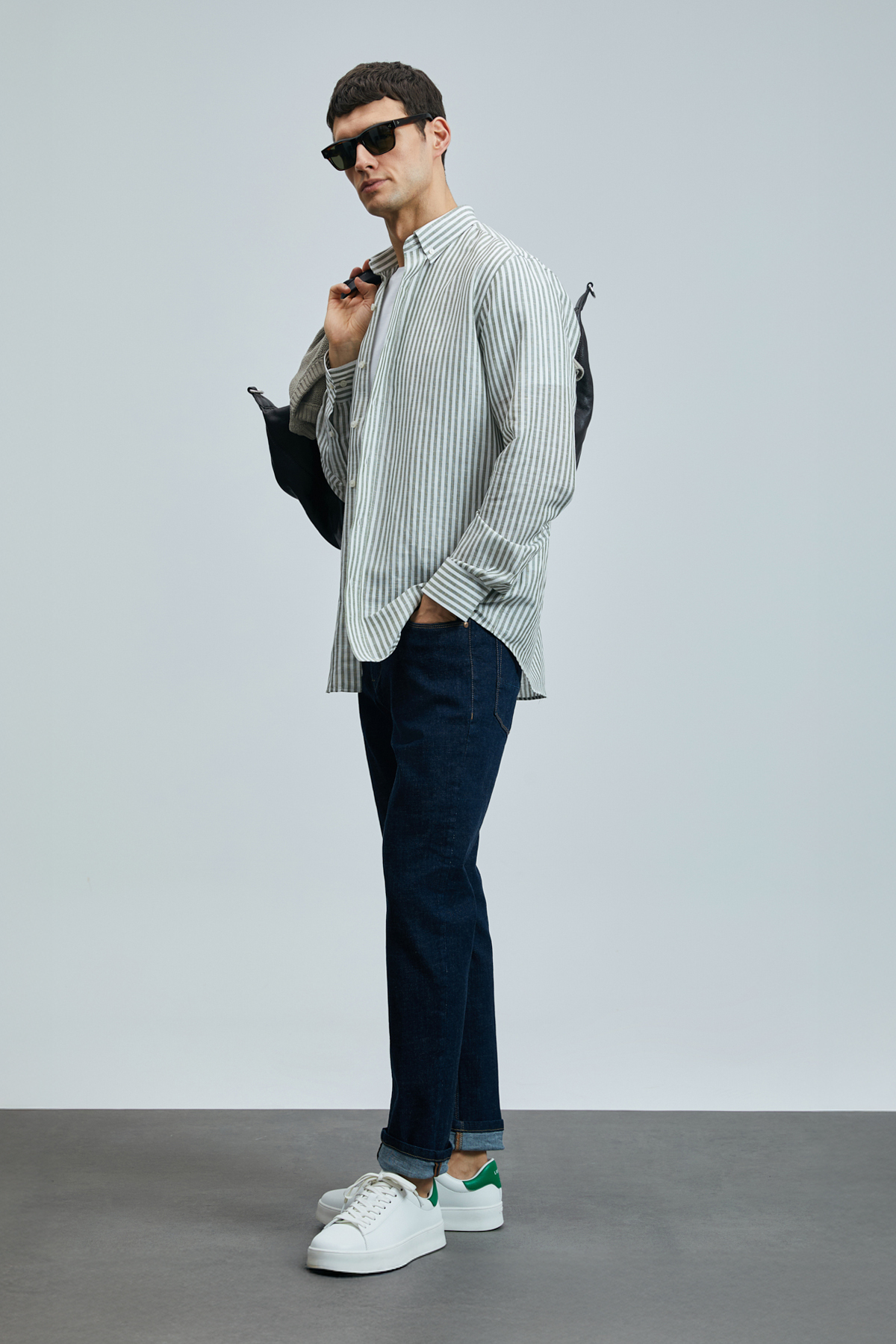 Lufian  Galıo Smart Jean Erkek Pantolon Regular Fit Mavi - Görsel 5